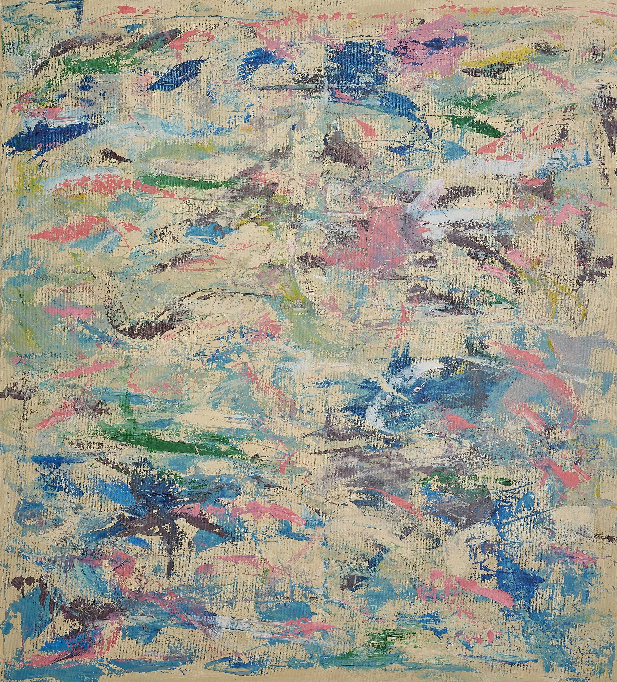 Spring, Acrylic on canvas -mixed technique, 103x93 cm, 2025