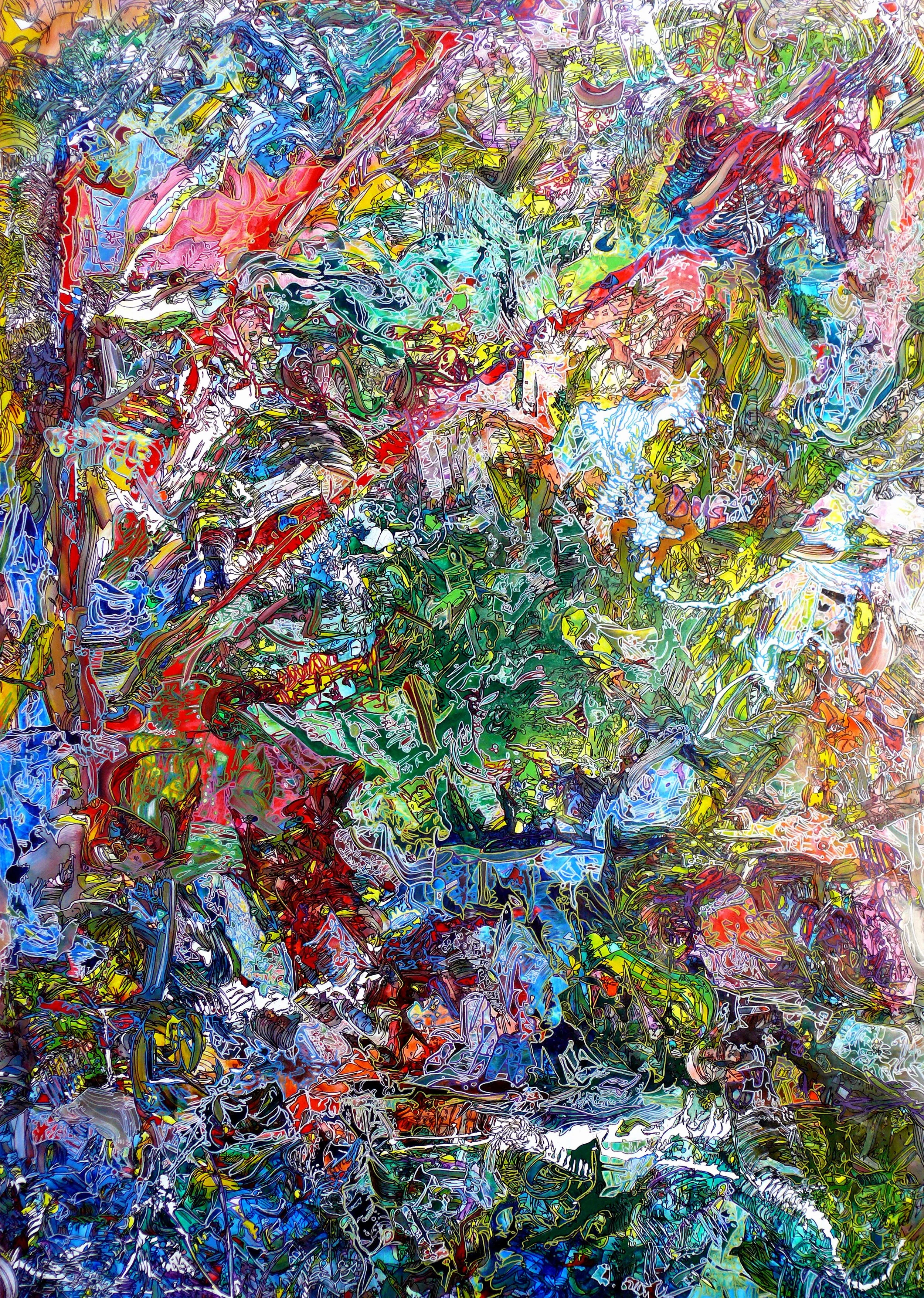 The Life Is Beautiful As Always, 2023. Acrylic on Canvas,  143 x 200 cm.