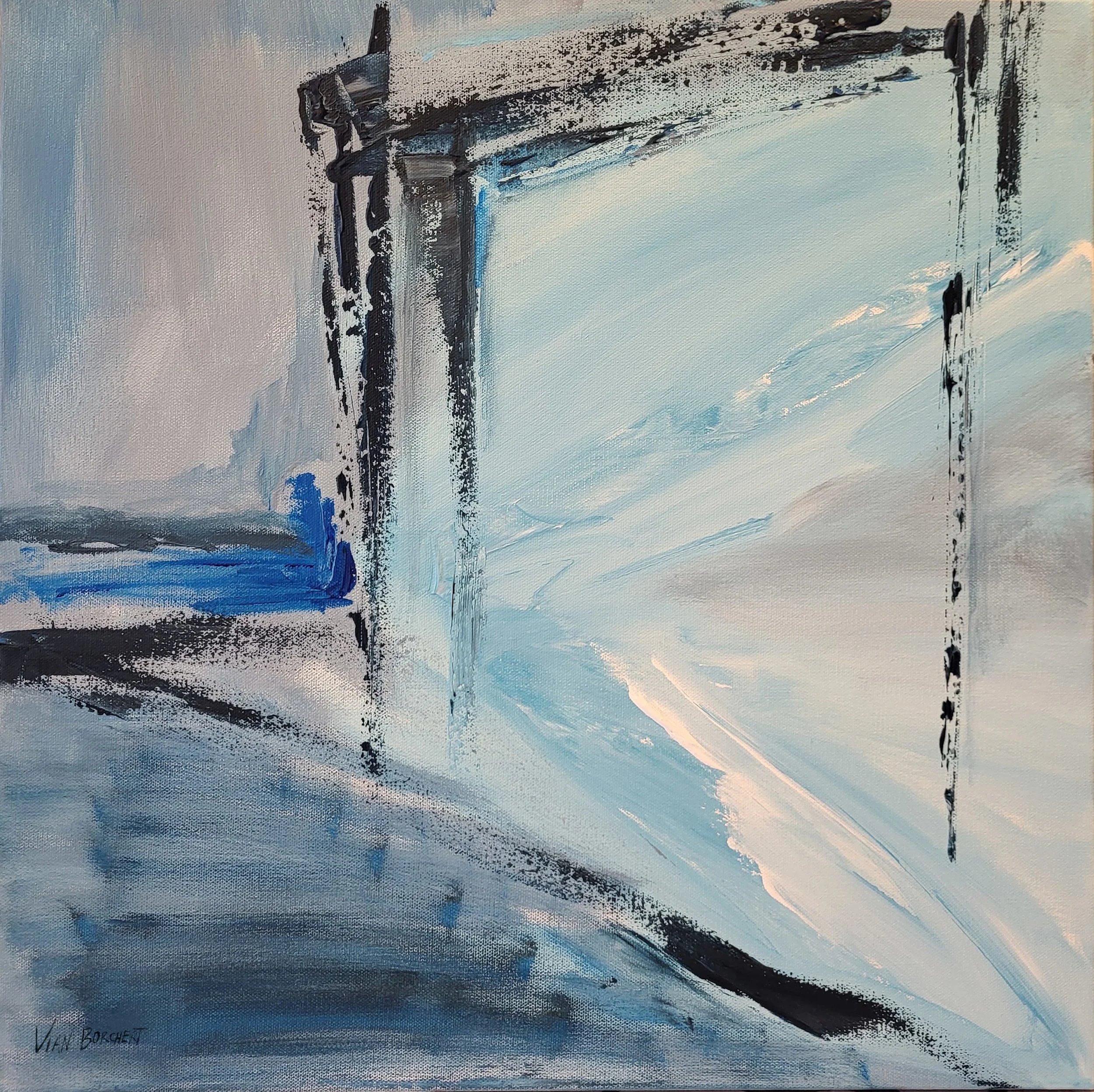 Gateway to Sea, 2025, Acrylic on canvas, 60 x 60 cm