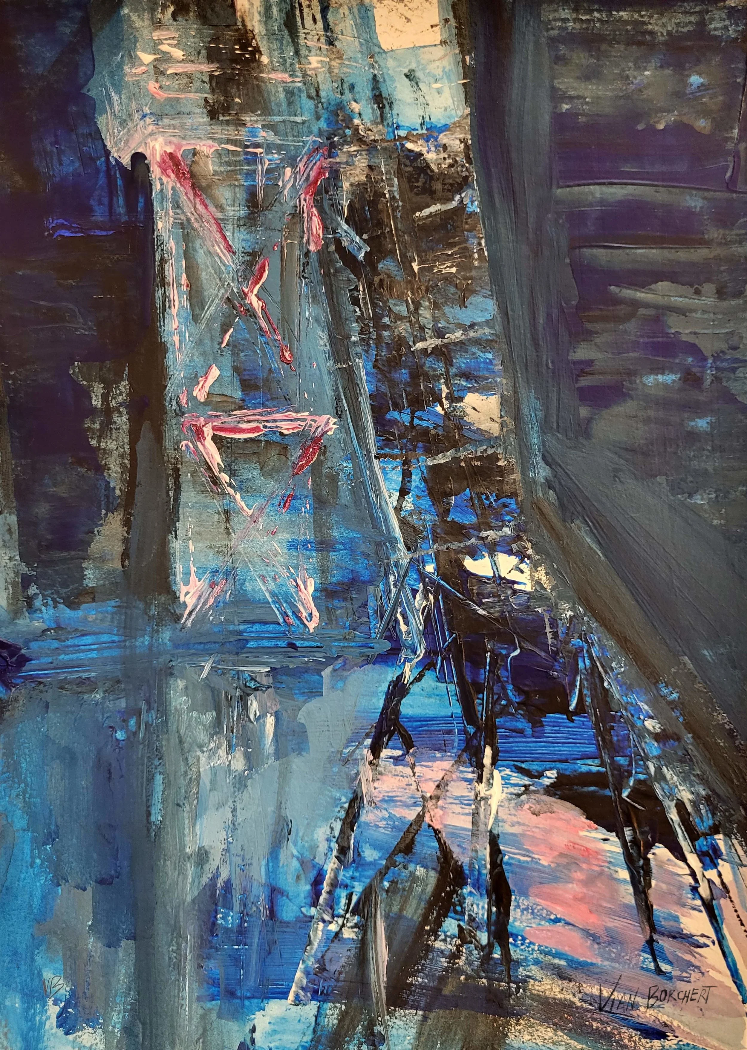 The Tower, 2025, Acrylic on paper, 30 x 22 cm