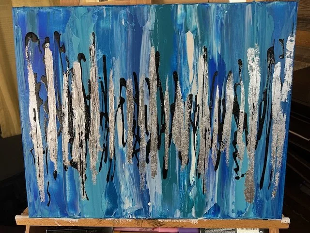 Waves of Reflections 2024, Mixed Media/Acrylic Paint  41 x 51 cm