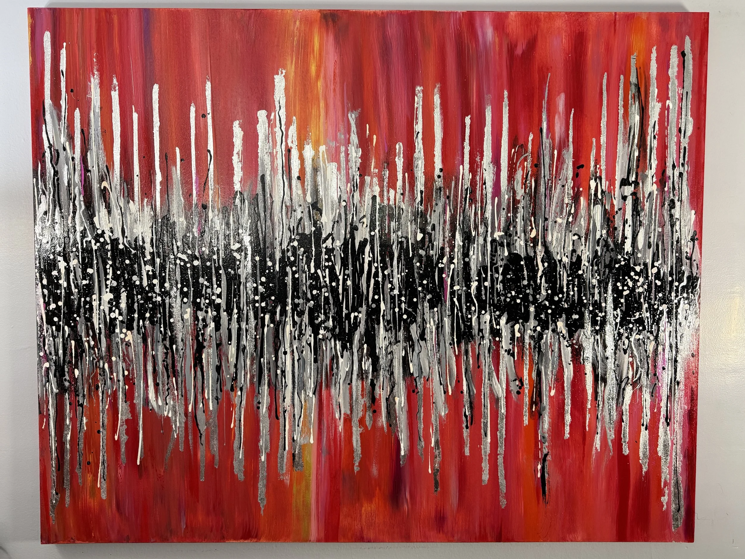 Blazing Frequencies 2025 Mixed Media 122 x 153 cm