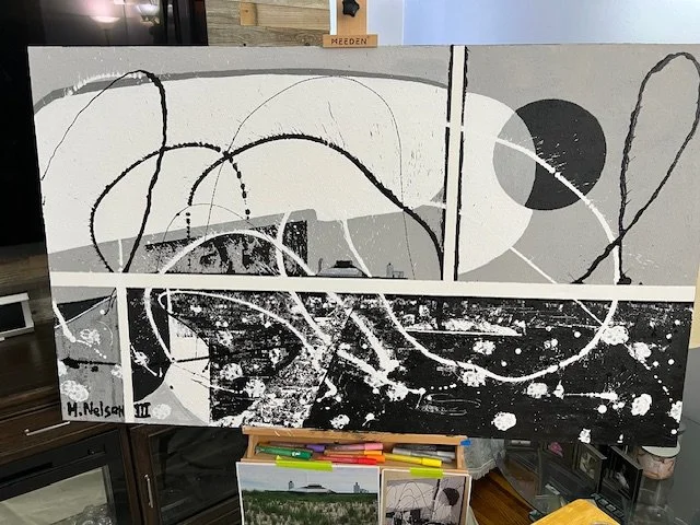 Hampton's Road D, 2022, Mixed Media/Acrylic Paint, 92 x 153 cm