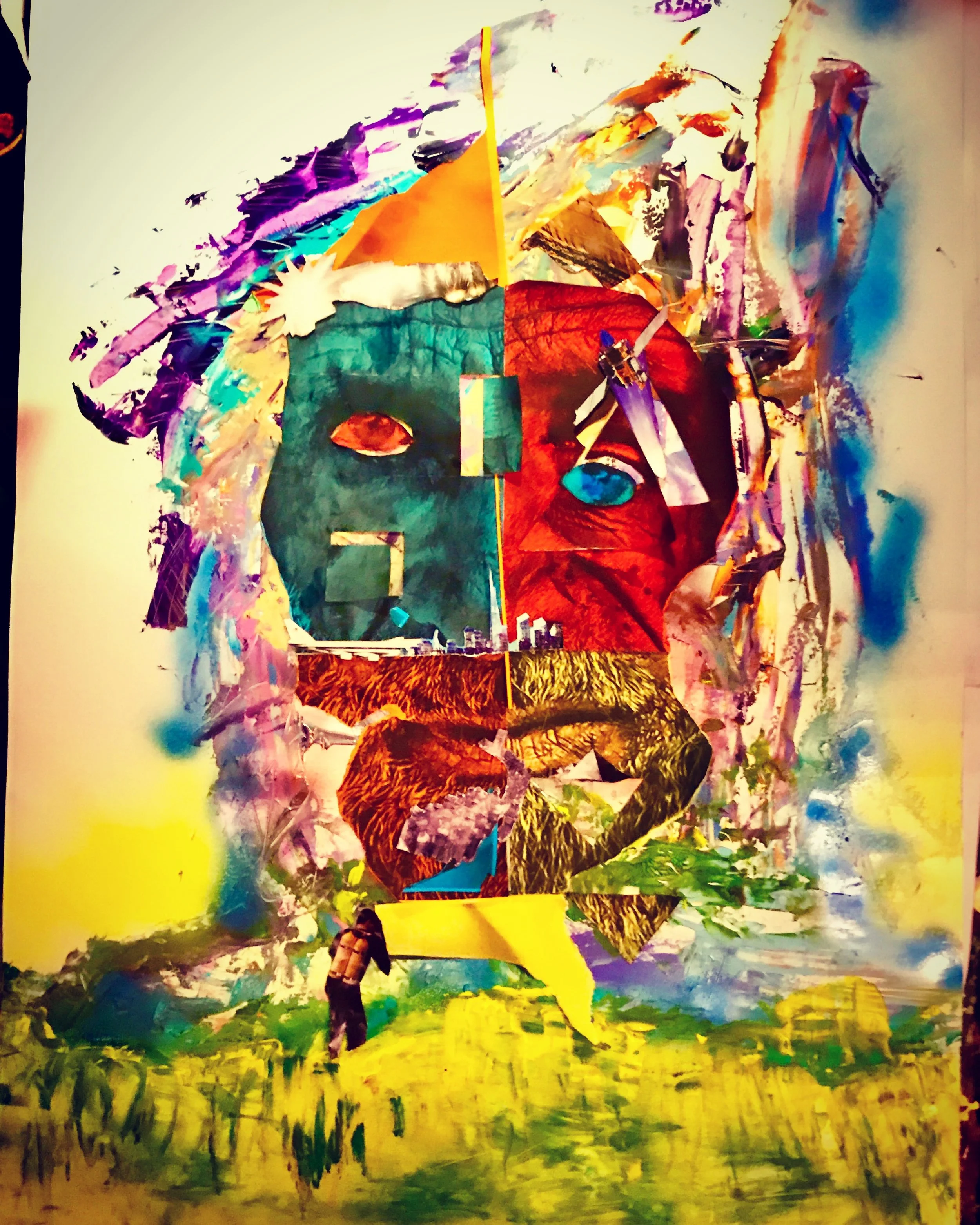 Father, 2017, mixed media on paper, 70x100