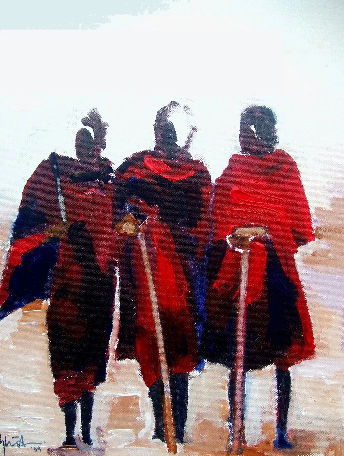 Maasai tone, 2009, Acrylics on Canvas board.