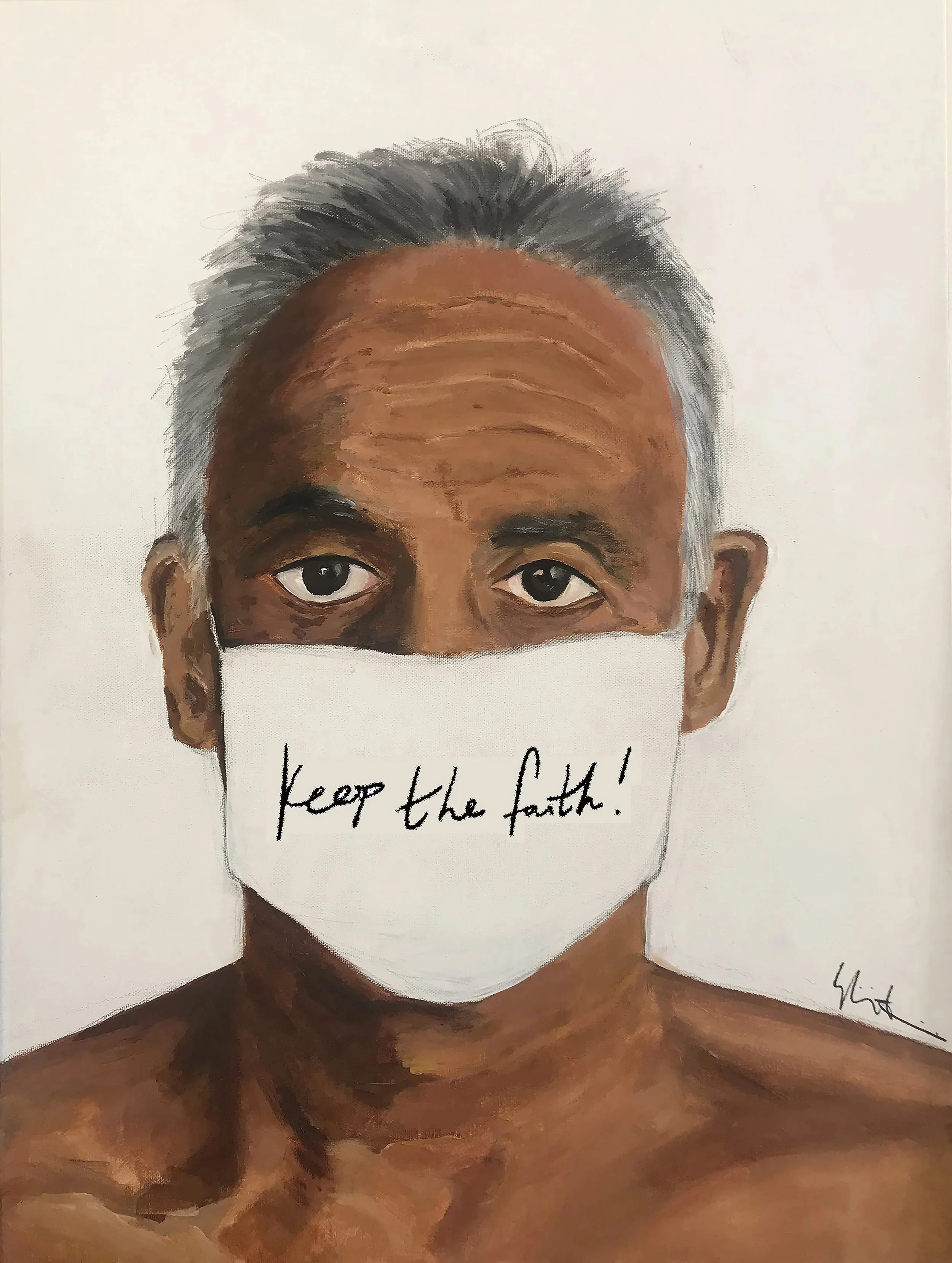 Keep the faith, 2021, Acrylics on canvas