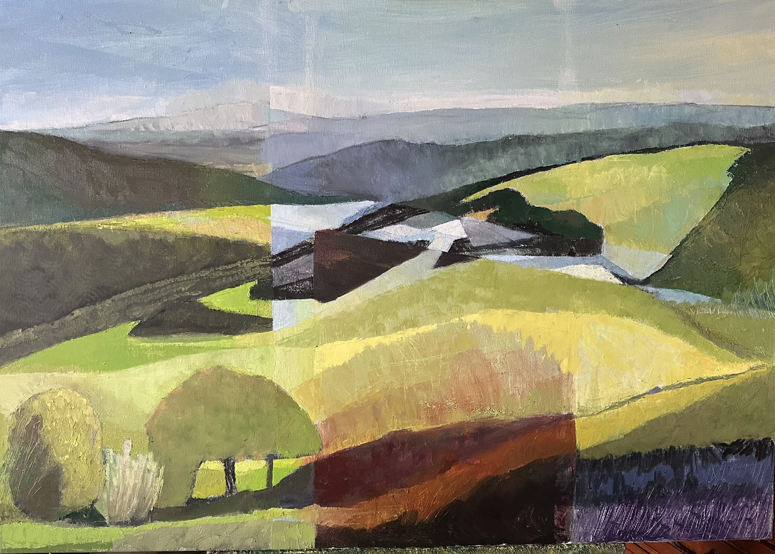 Puzzle, 2025, oil on canvas, 70 x 100 cm