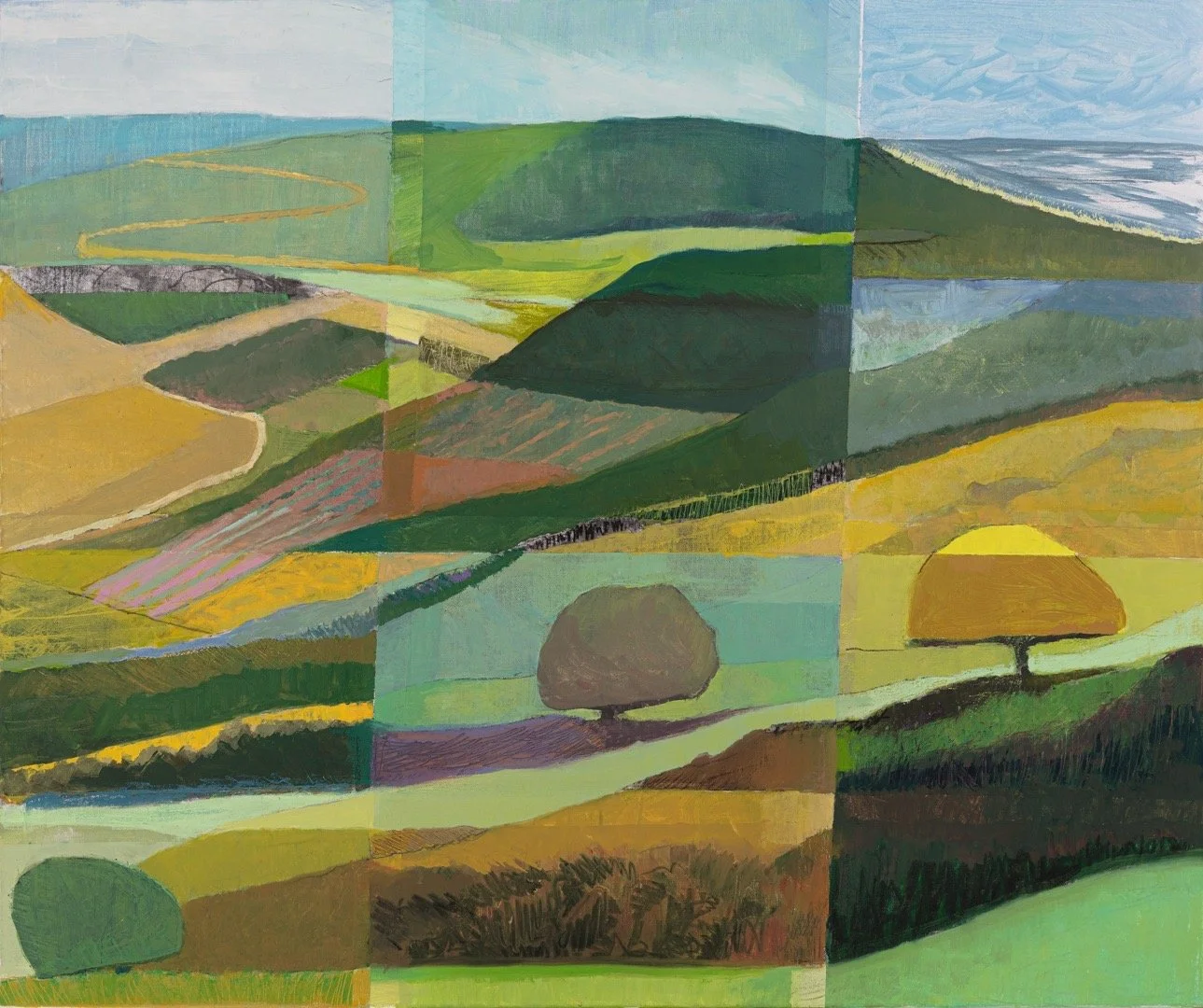 Squares, 2025, oil on canvas , 100 x120 cm