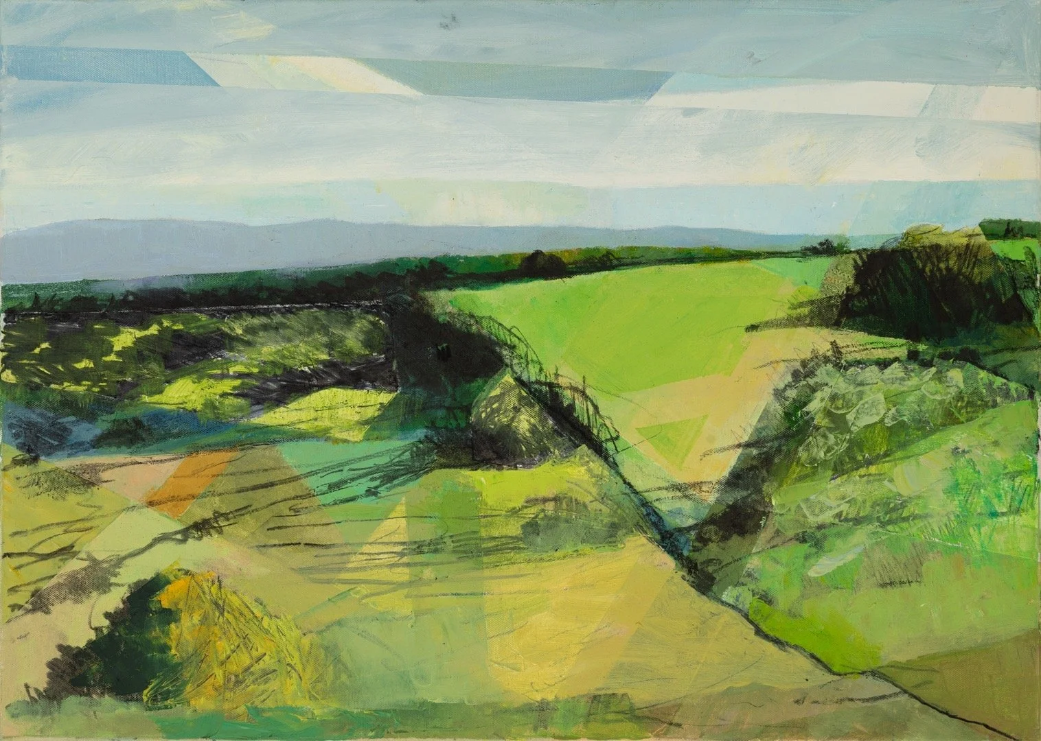 View, 2024, mixed media, 50 x 70 cm