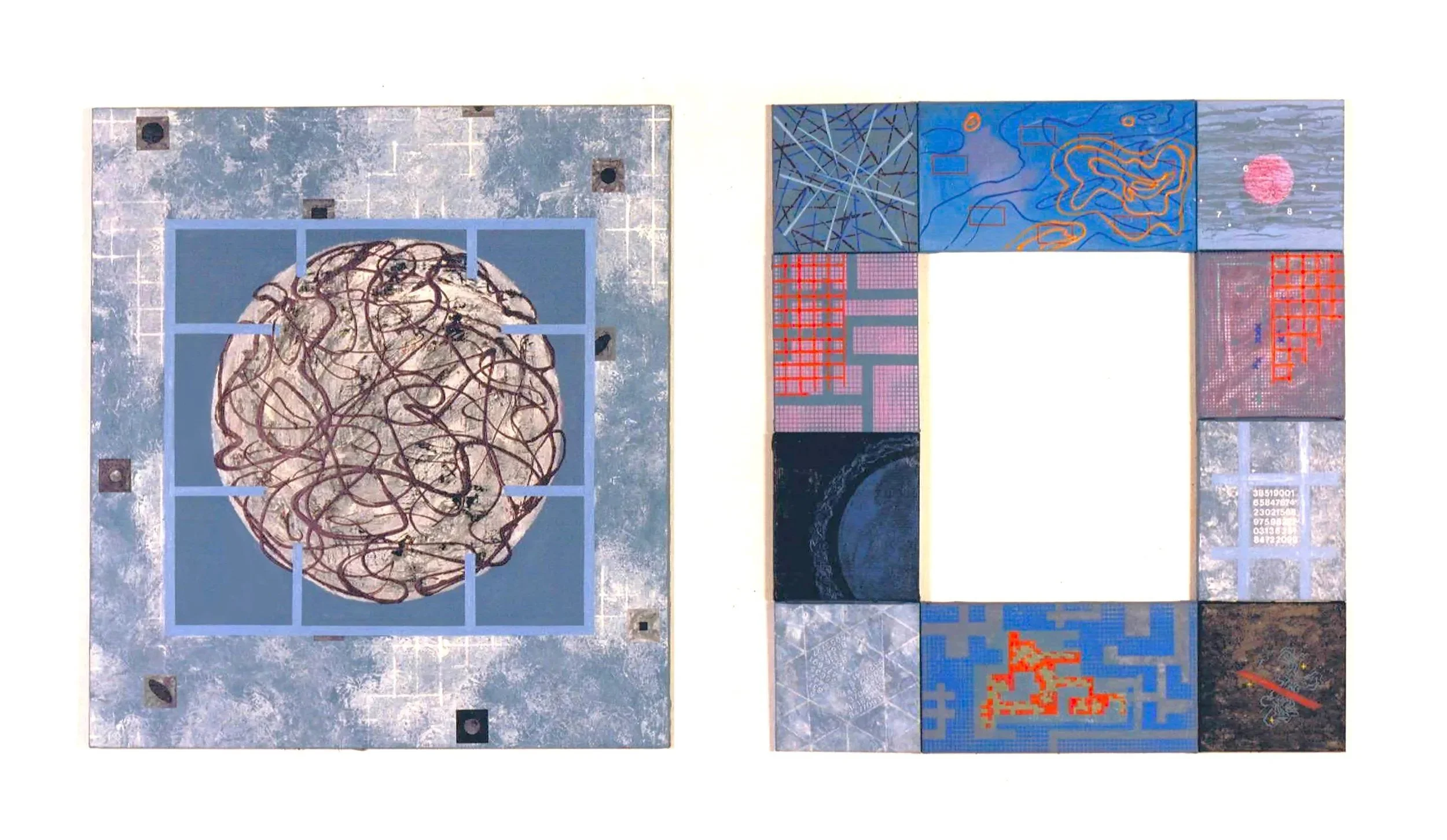 World inside/Outside, 1995, diptych, oil canvas, 2x 100 x 110 cm