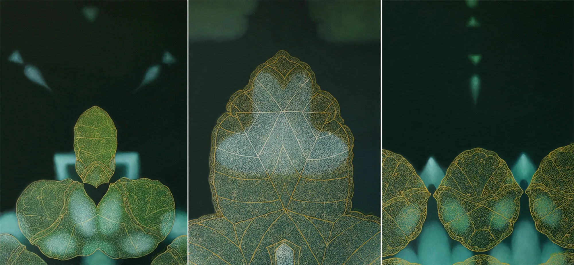 Desiderata XXXII oil canvas 100x210 cm 2023 triptych