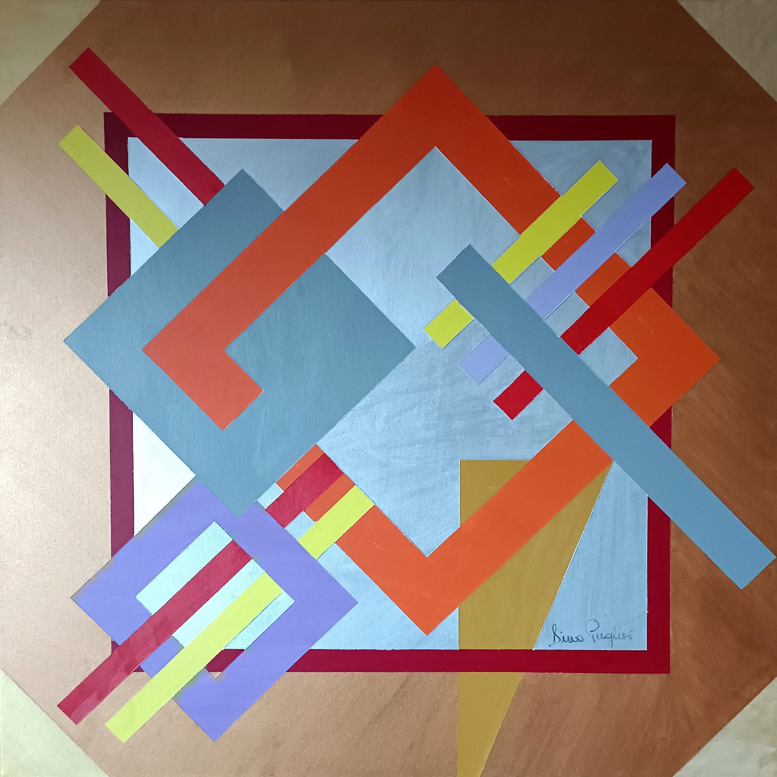 Astratto geometrico 5 - acrilico su tela 70x70 cm