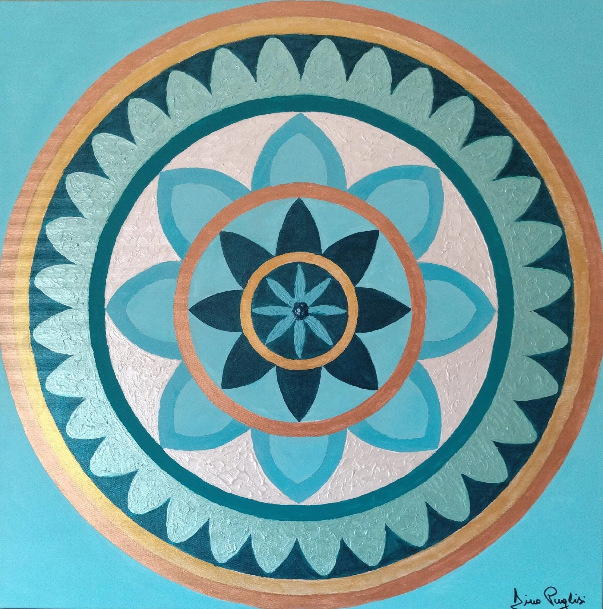 Fantasia - acrilico su tela 60x60x3x cm