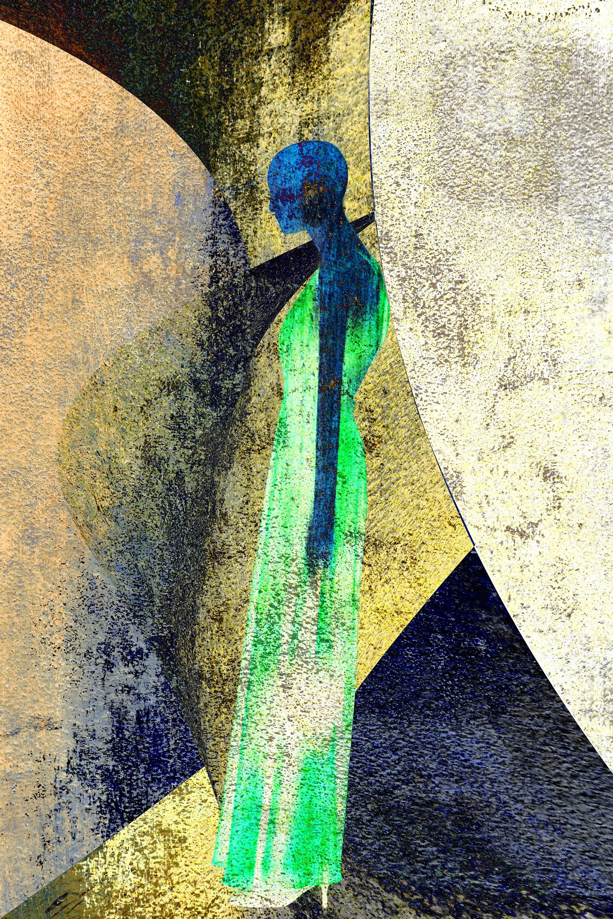 Child of the moon, 2022, Photopainting, 75 x50 cm