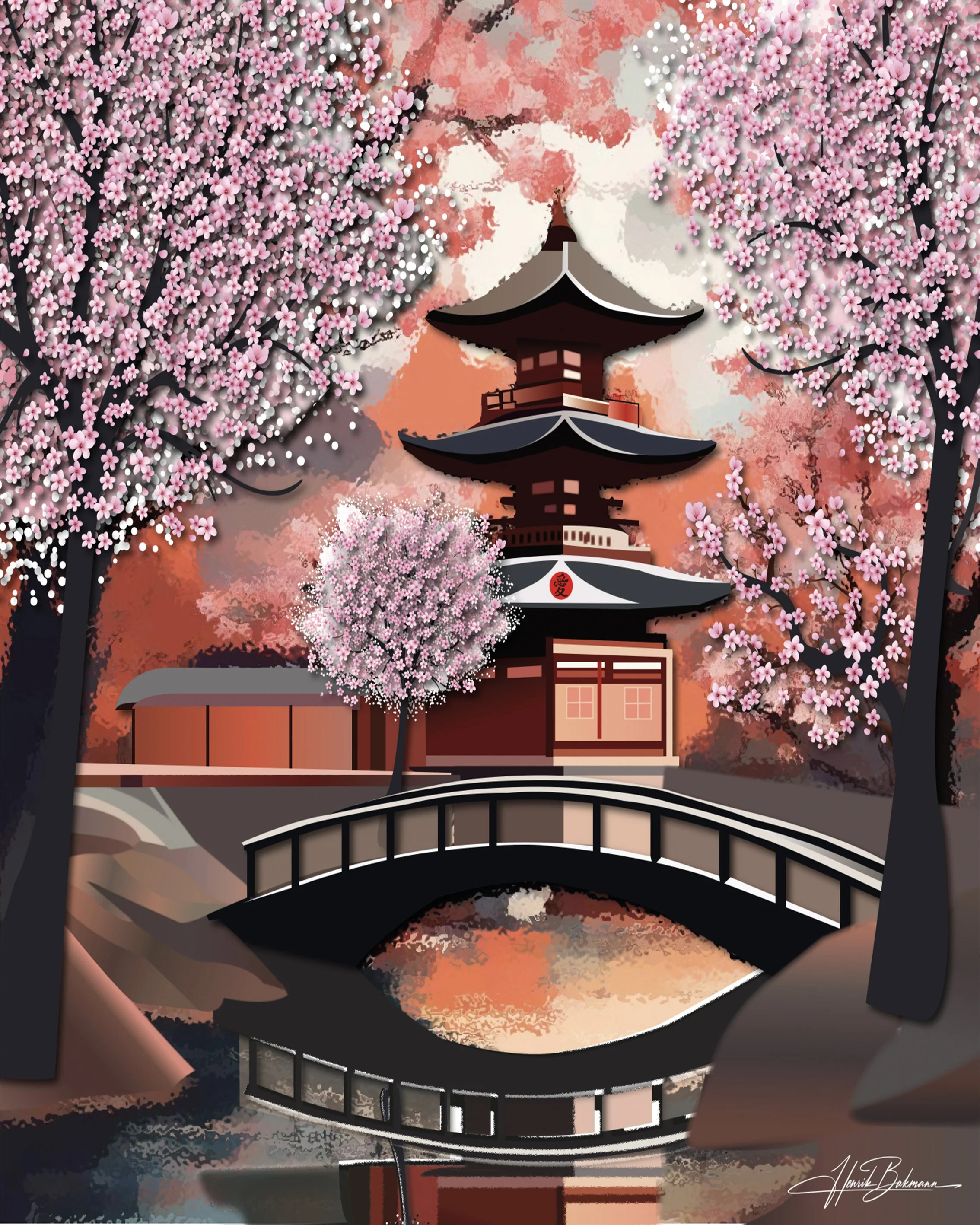 Cupids in the air, 2025, digital collage printed as a poster, 50 cm x 70 cm