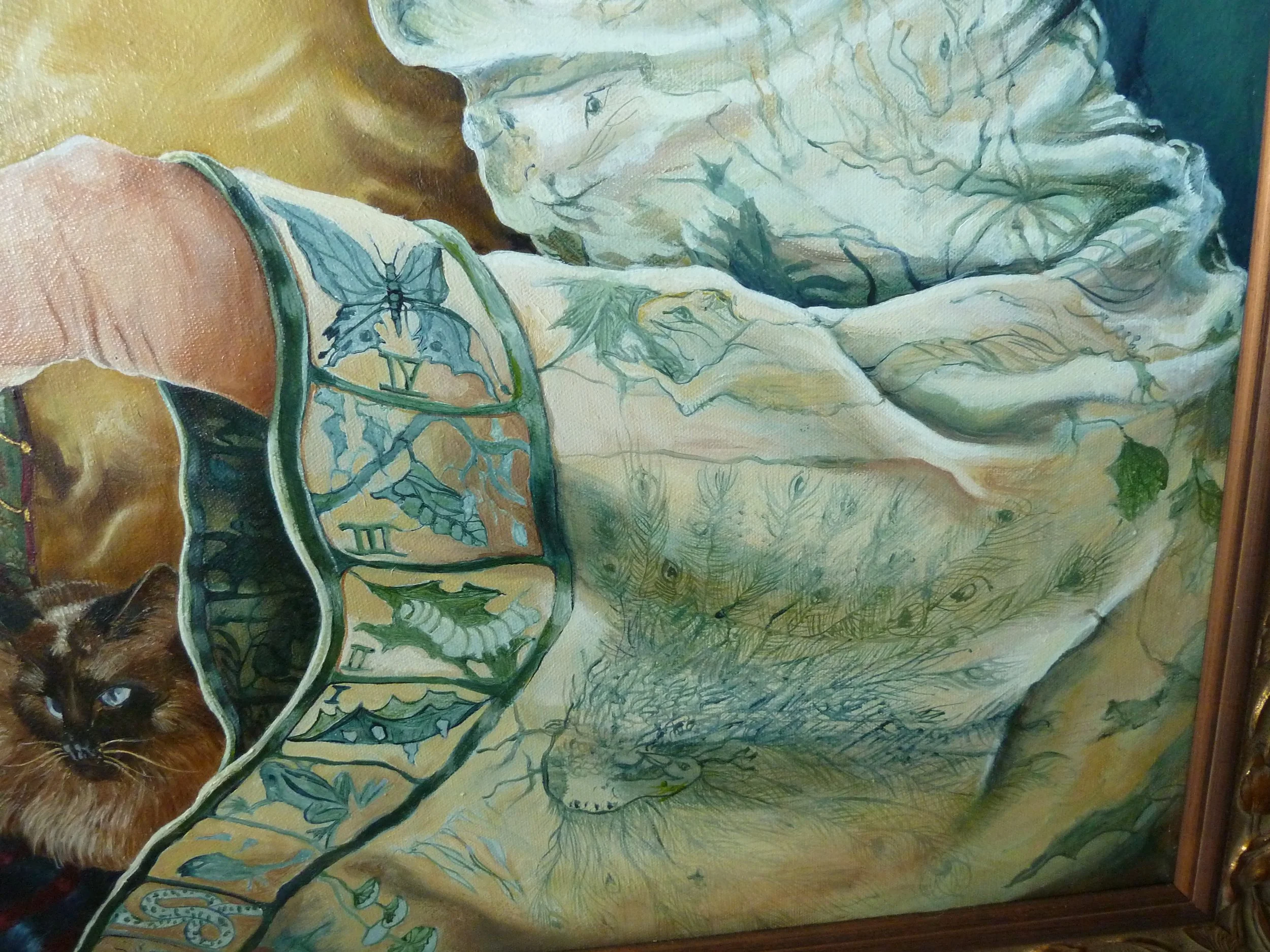 Sleeve detail: (Metamorphosis) Passing Through Too, 2012. Oil on canvas, 107 x 183 cm.
