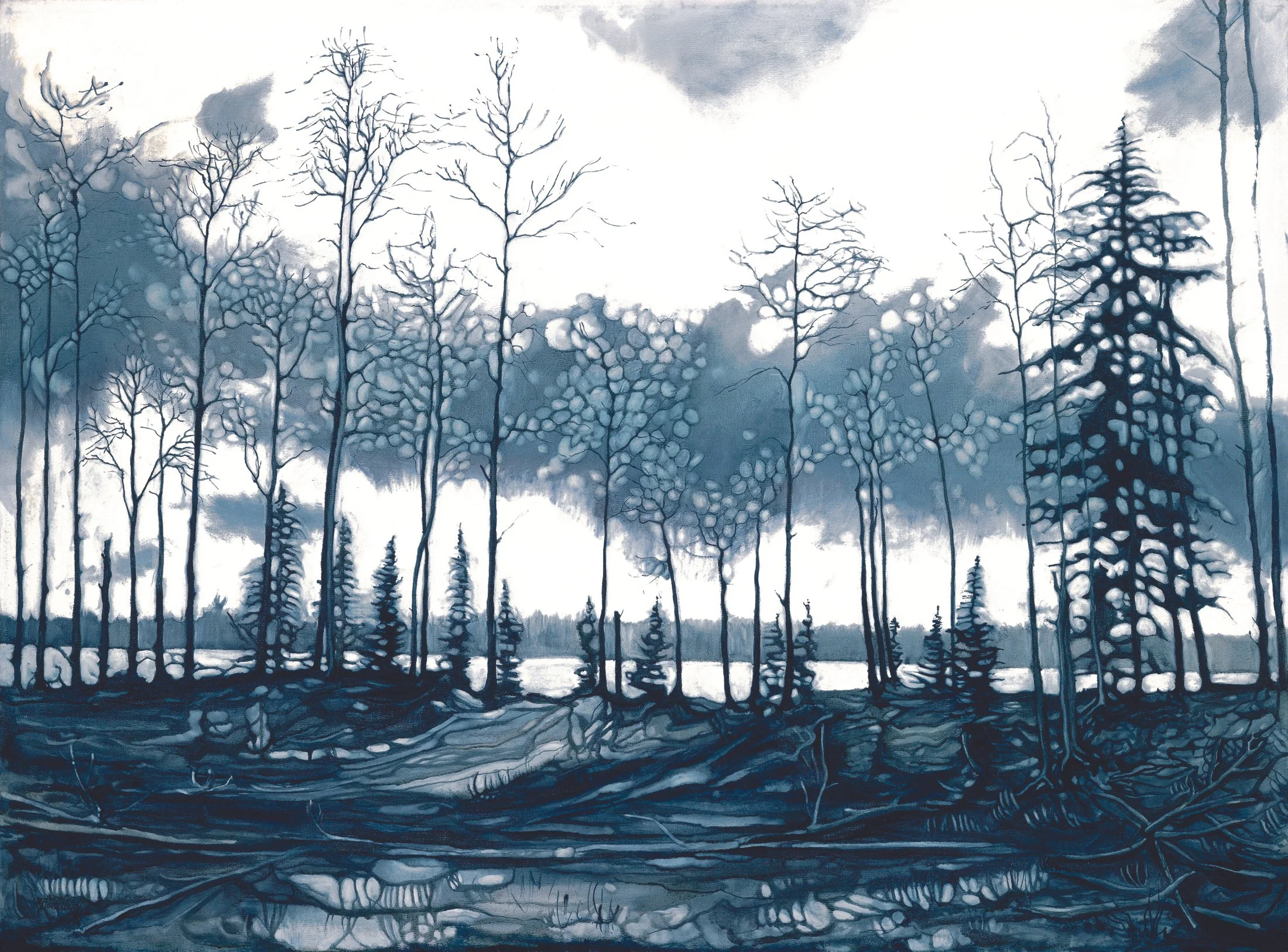 Blue North, 1976. Oil on canvas, 107 x 137 cm.
