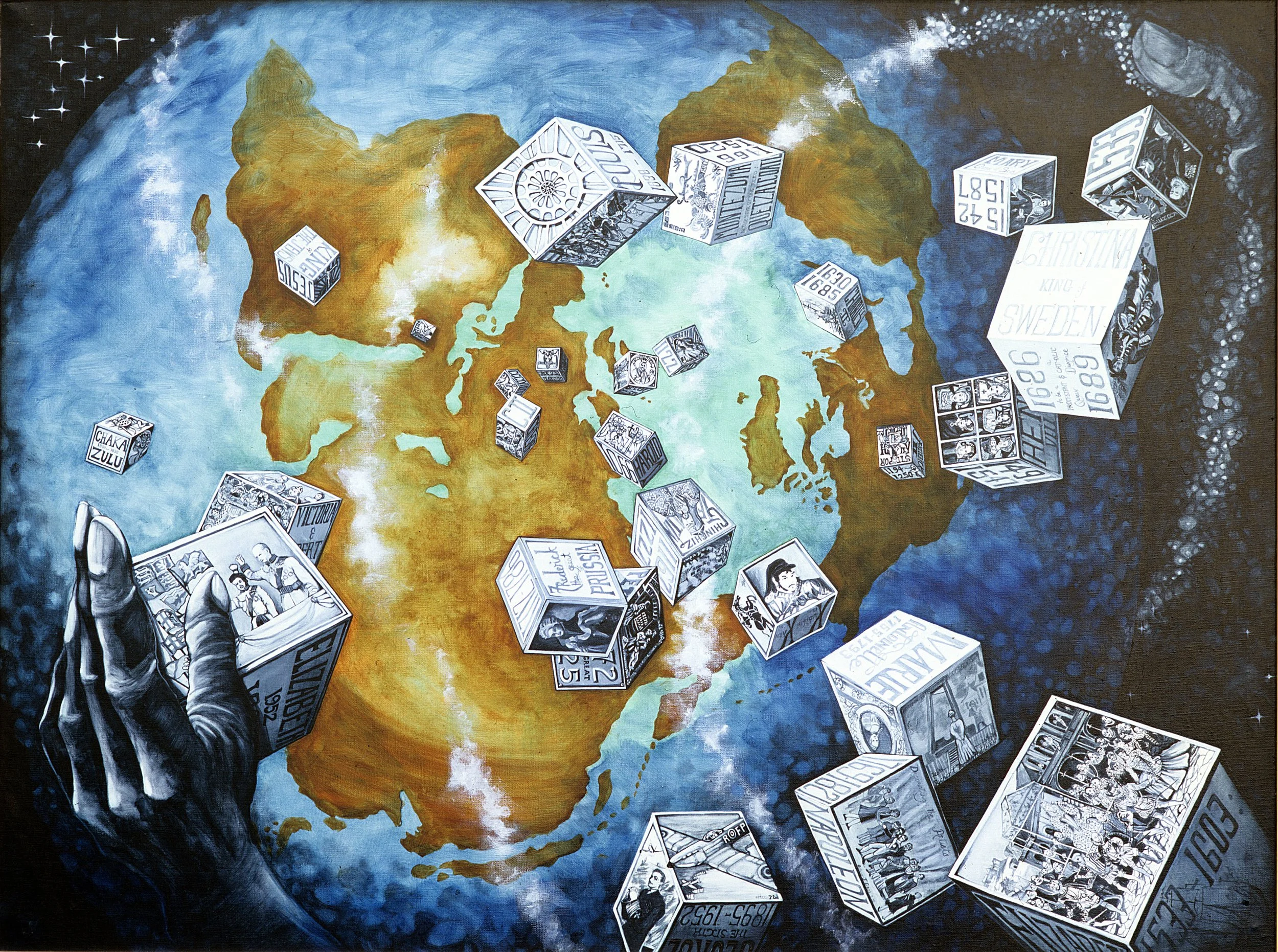 Destiny? 1997. Oil on canvas, 122 x 137 cm.
