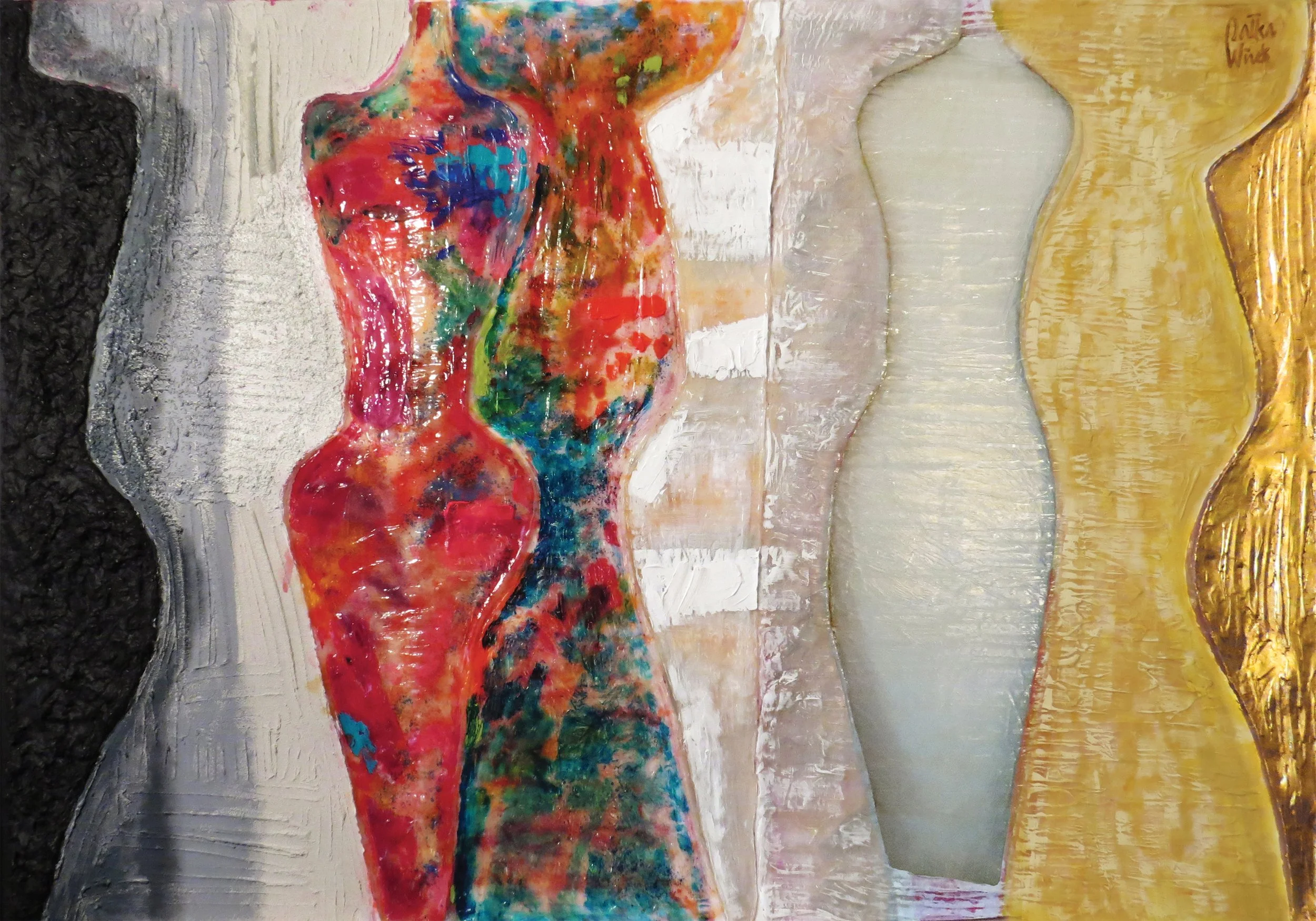 MATERIA CONTRA ASTRAL III, 2022, oil and own tech. on canvas, 140 x 200 cm