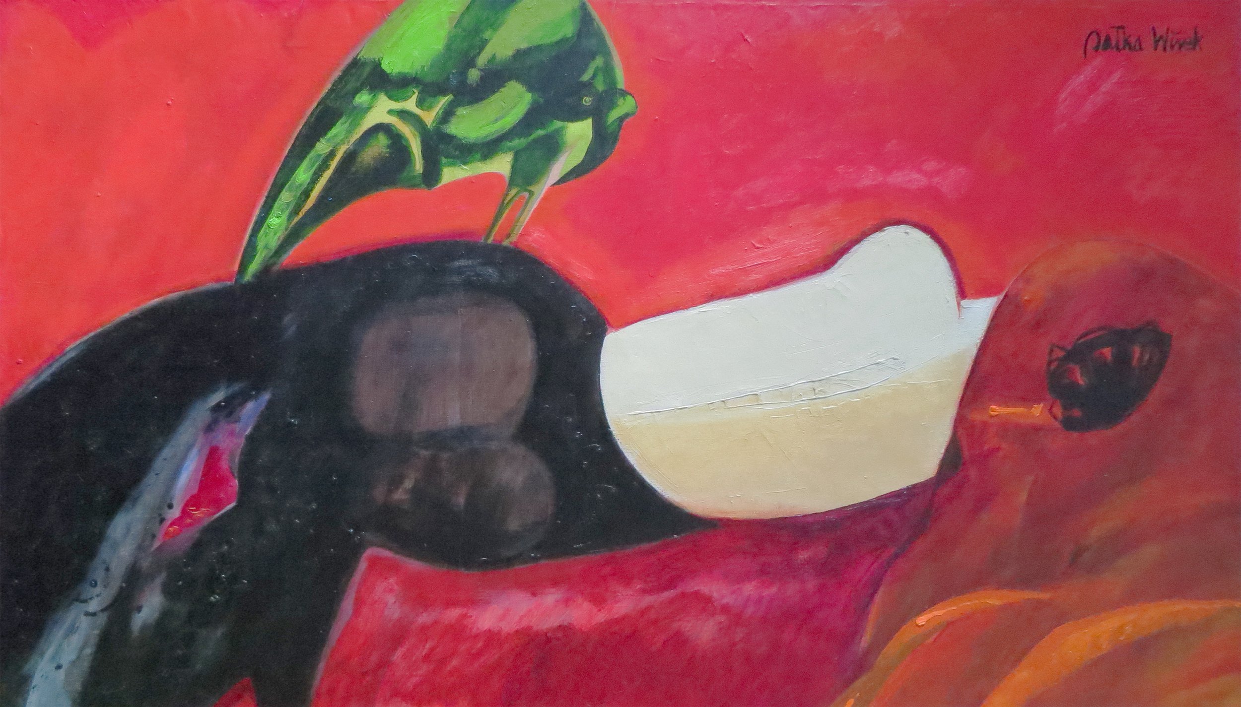 FRIEND, 2011, oil and own tech. on canvas, 78 x 137 cm