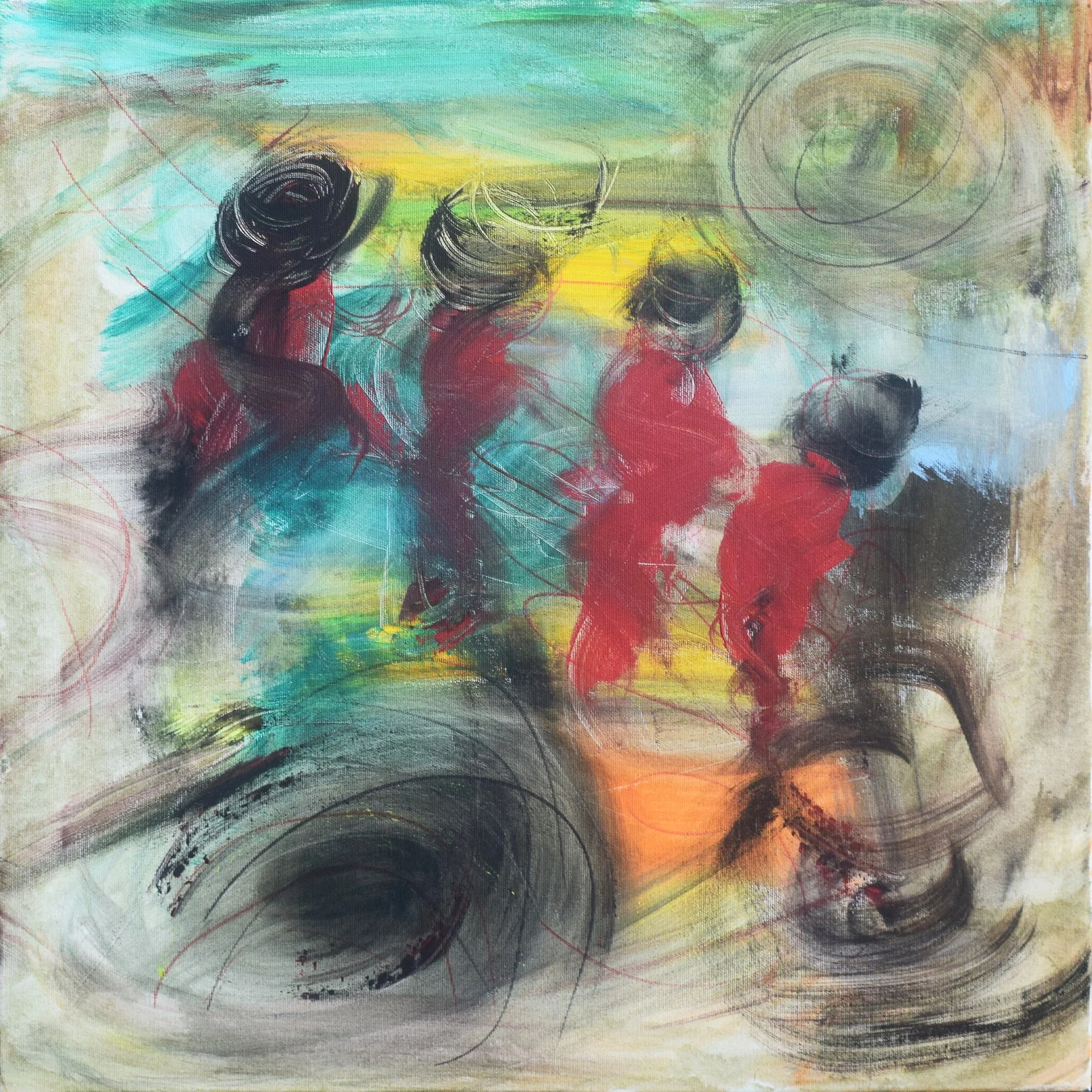 Chi siamo, 2024, acrylic on canvas, 60 x60 cm