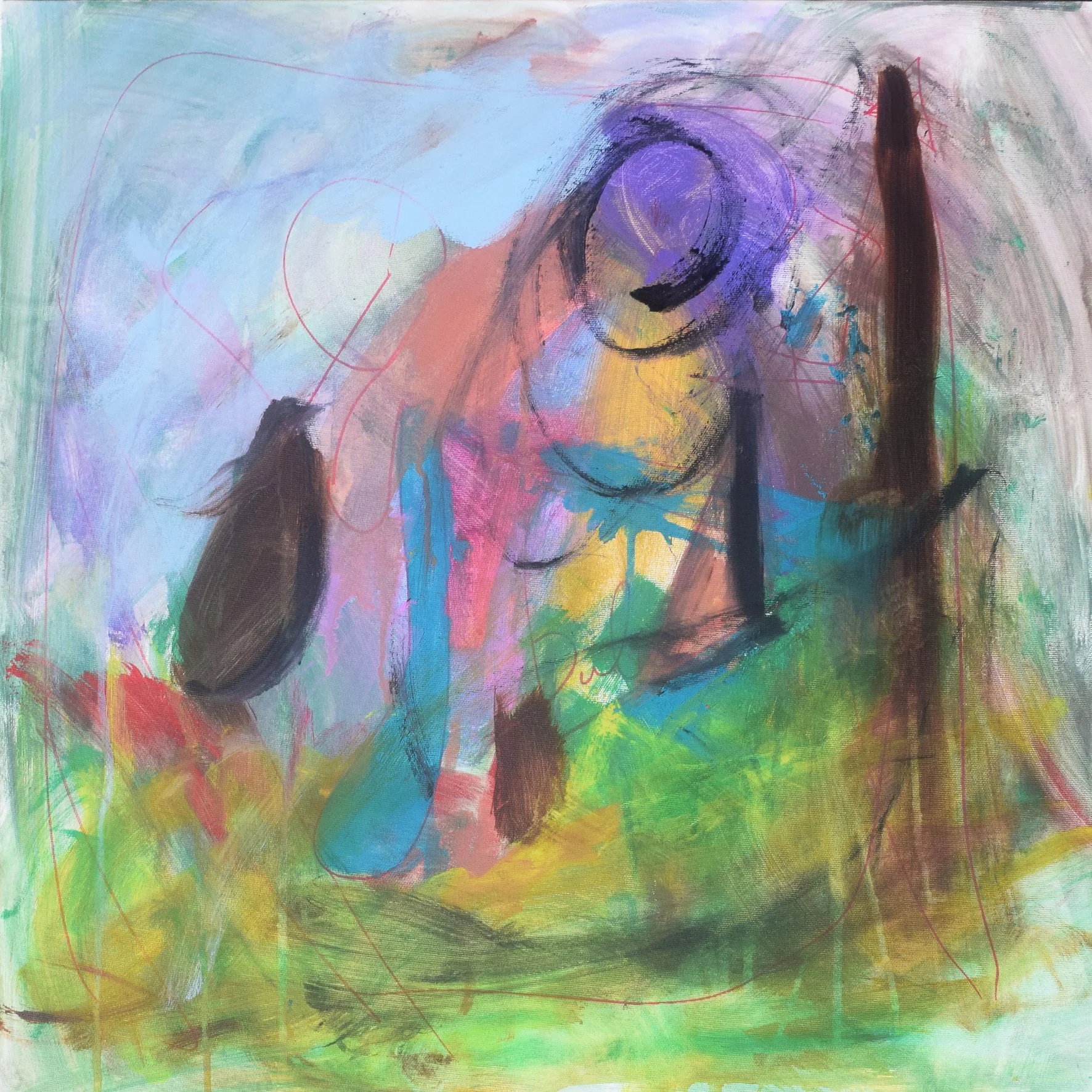 Gratificazione, 2024, acrylic on canvas, 60 x60 cm