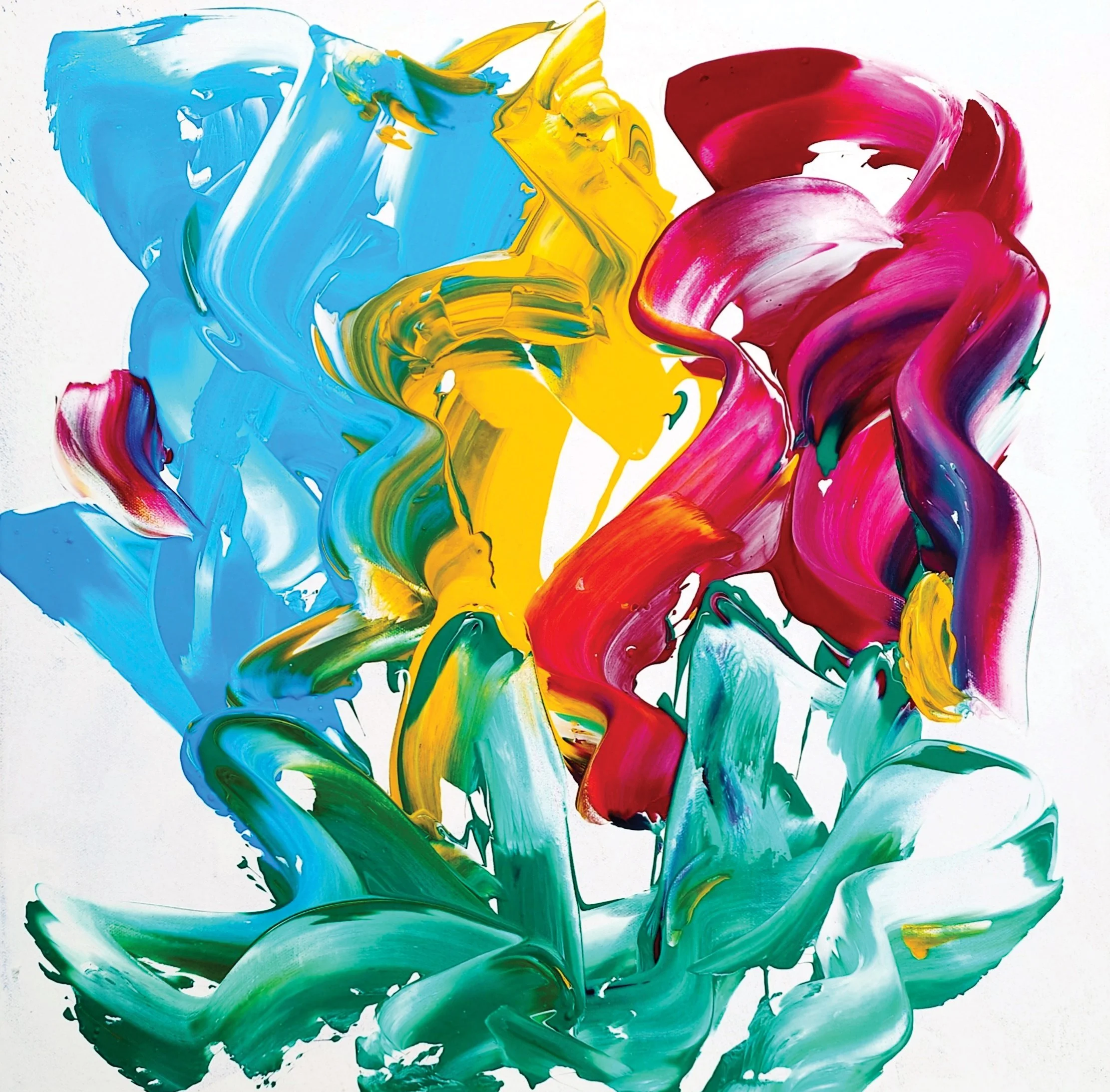 Floral Rhapsody, 2024. Acrylic on canvas, 50 x 50cm.