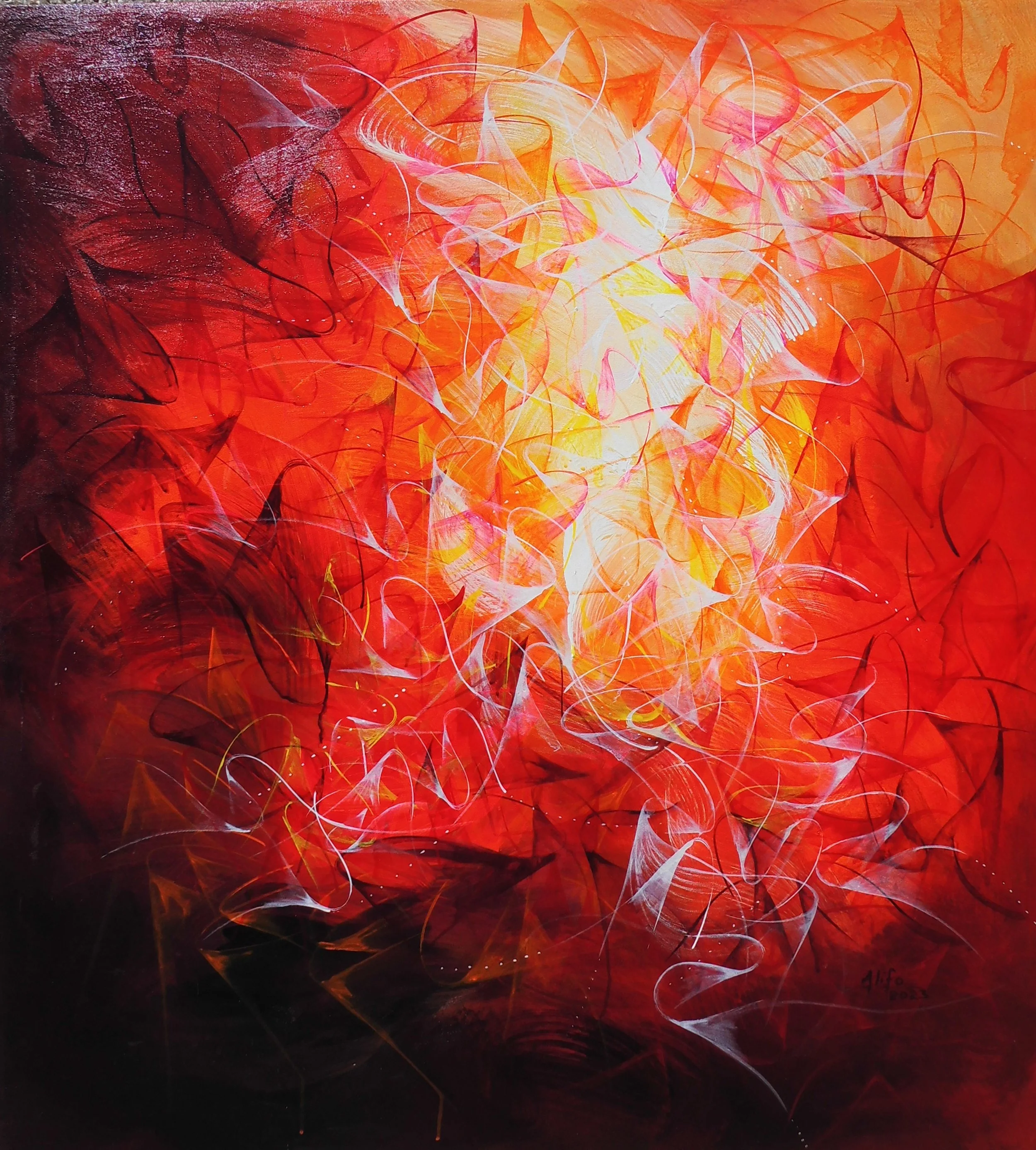 Encyclical Waves No. 10, 2023, Acrylics on Canvas, 116 x 128 cm
