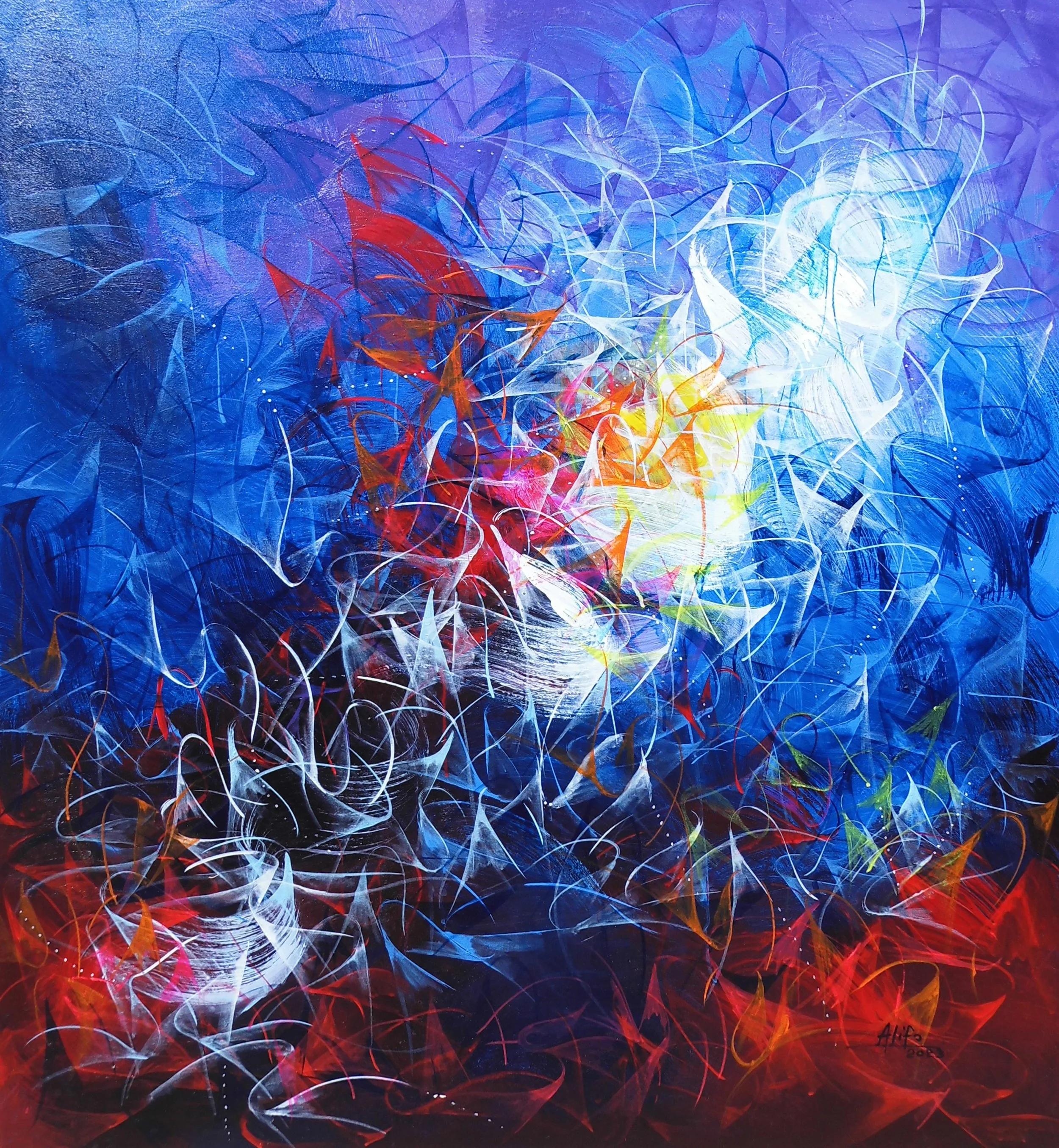 Encyclical Waves No. 11, 2023, Acrylics on Canvas, 116 x 128 cm