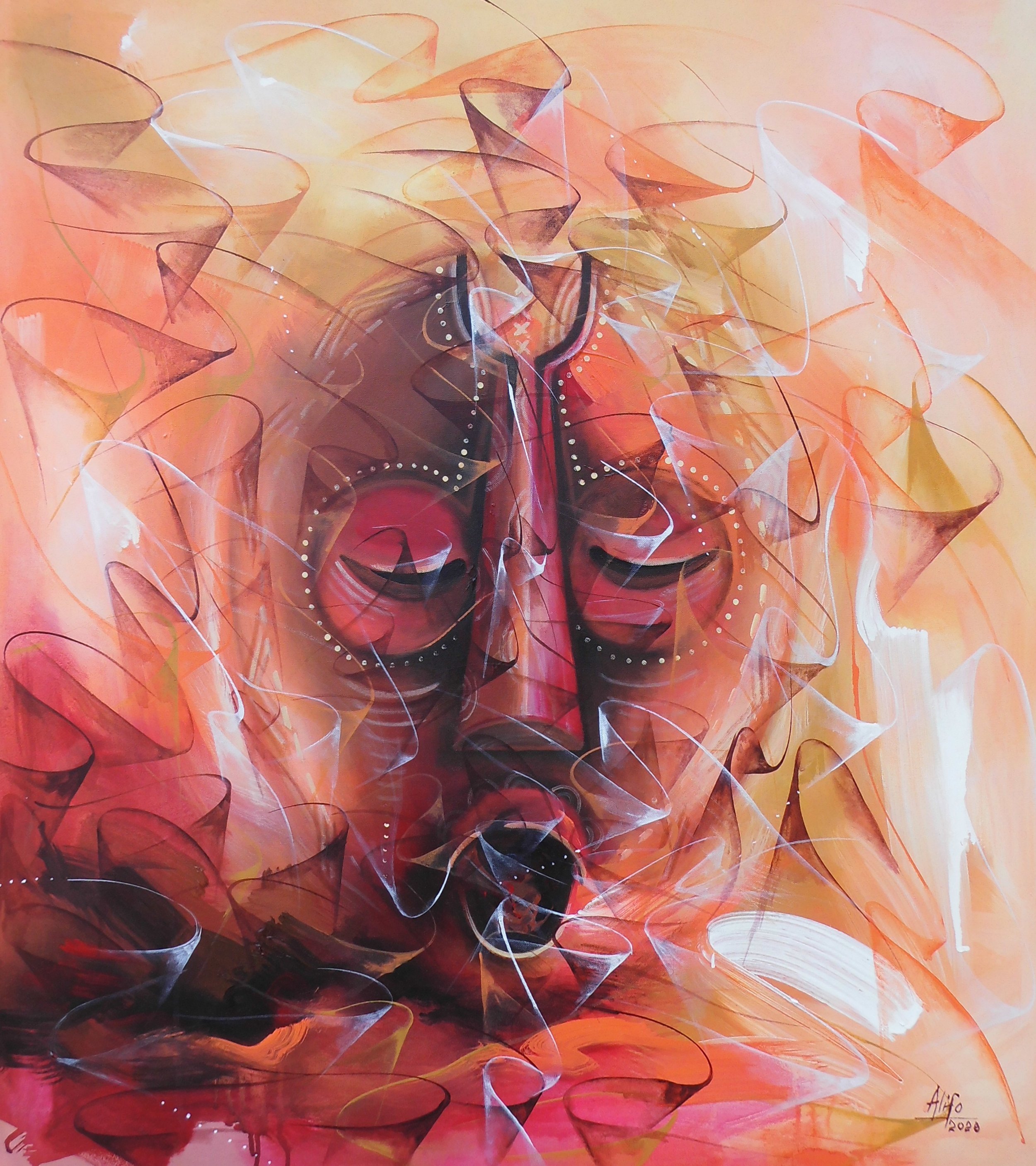 Providence, 2020, Acrylics on Canvas, 92 x 102 cm