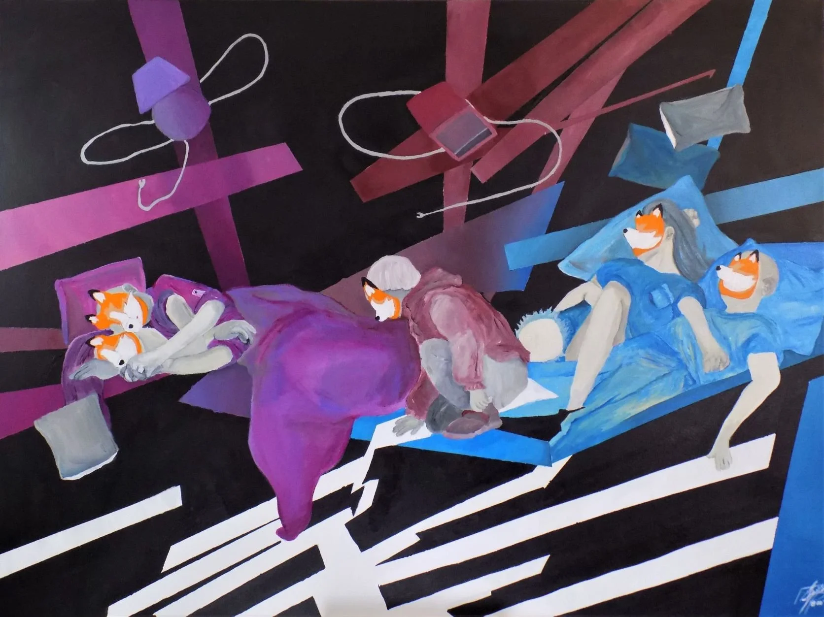 View, 2022. Acrylic on canvas. 76.2 x 101.6 cm.