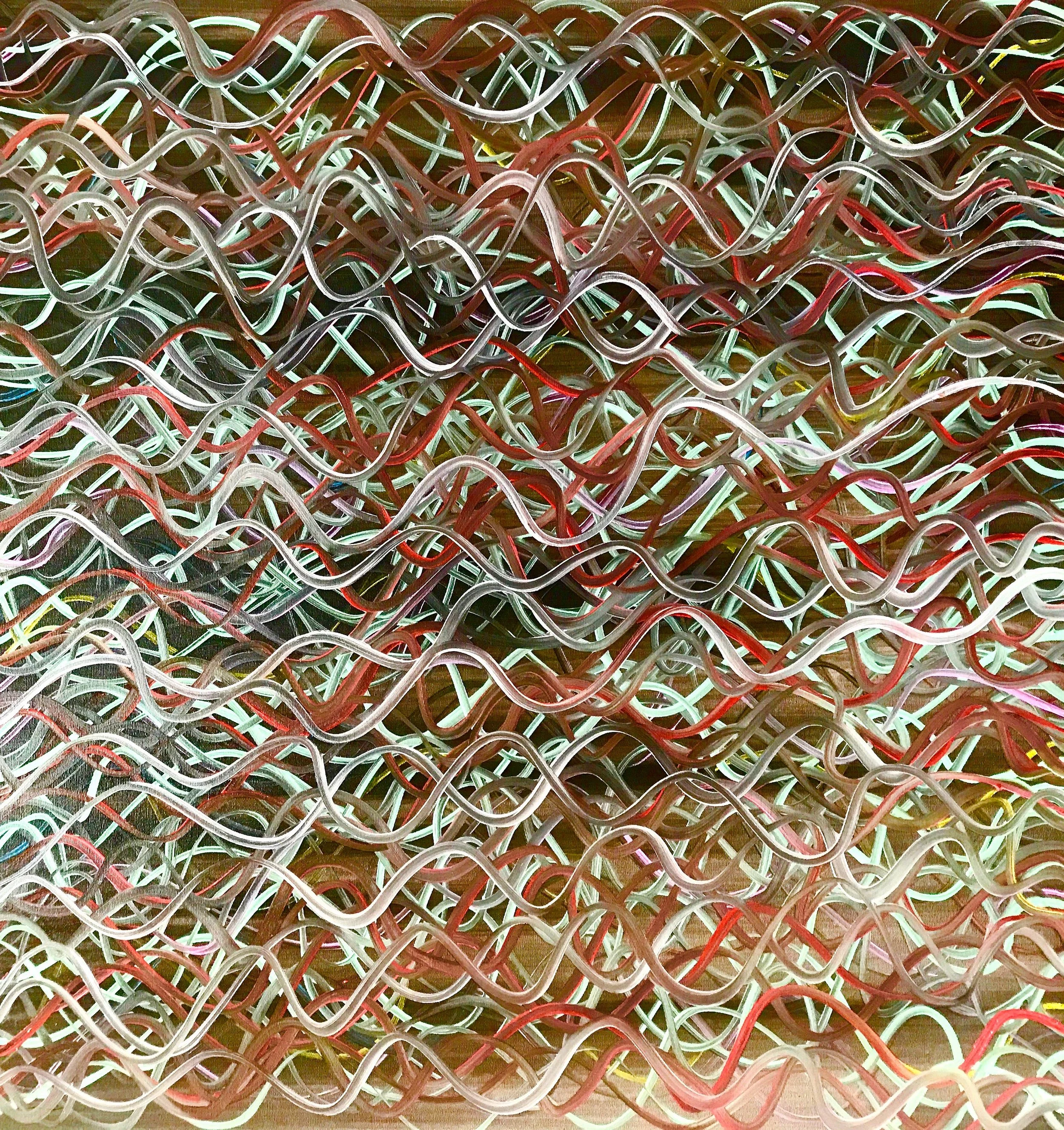 New vibrations, 2018, 100 х 100 см, Oil on canvas