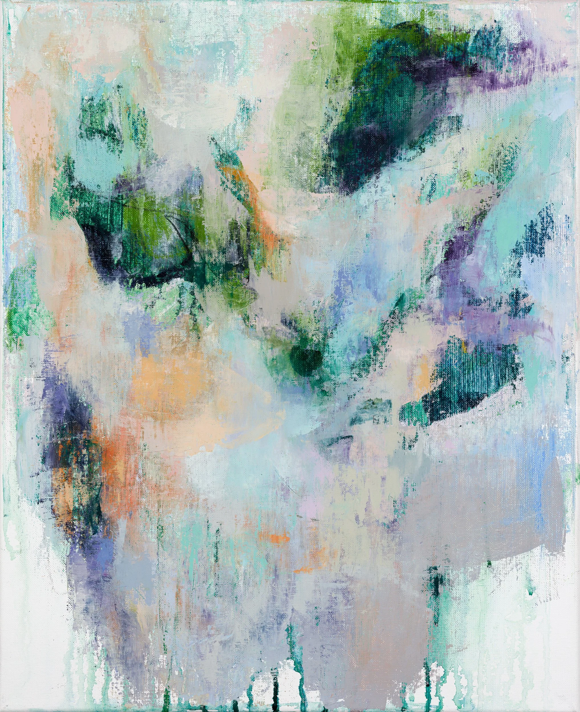 Abstract composition 45, 2021. Mixed media on linen, 40 x 50cm