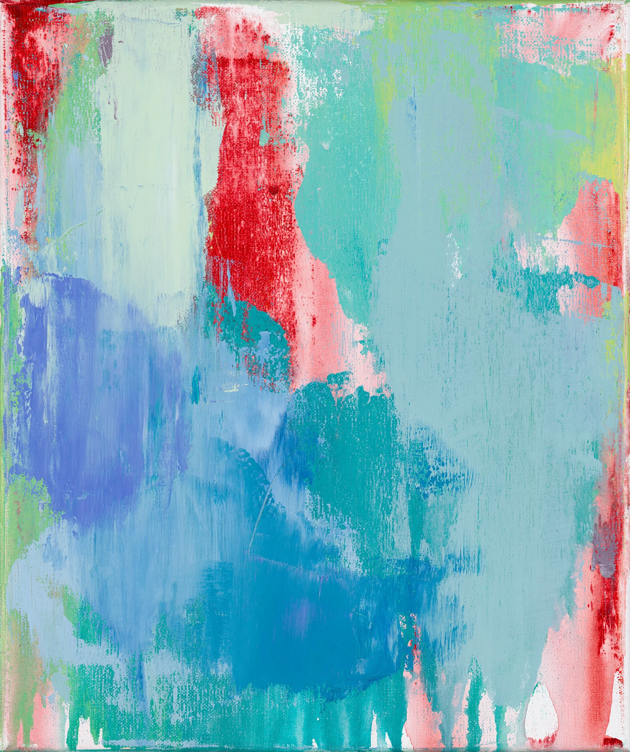 Abstract composition 49, 2021. Mixed media on linen. 25.5 x 30.5cm