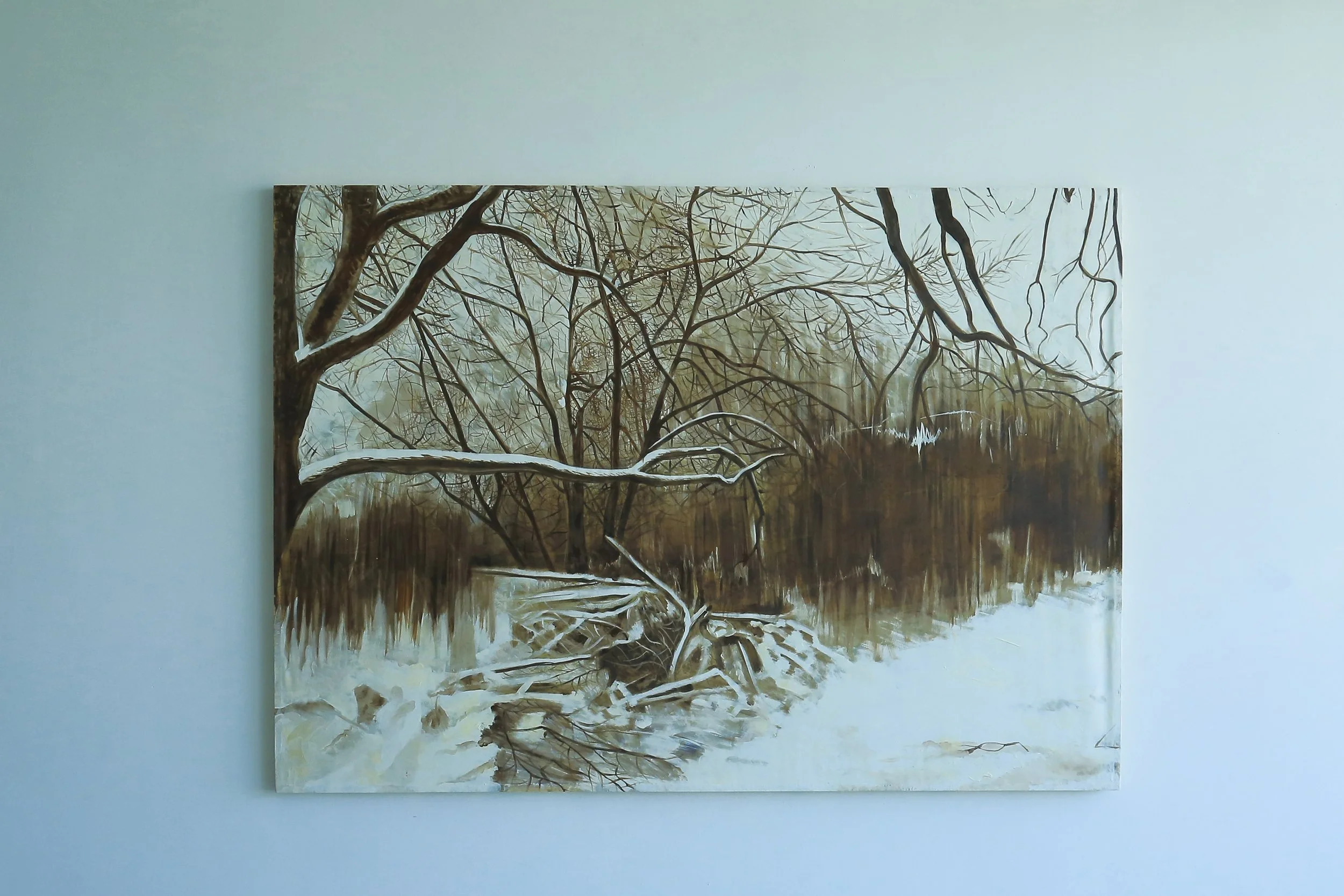 The Body in Winter, 2025, Oil on fabric, 127cm x 178cm.