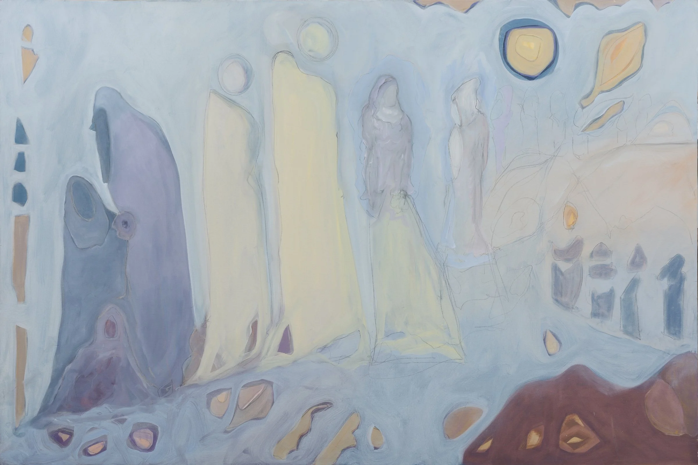 AFTER CALVARY, 2016, oil on canvas, 91.4 cm X 121.9 cm