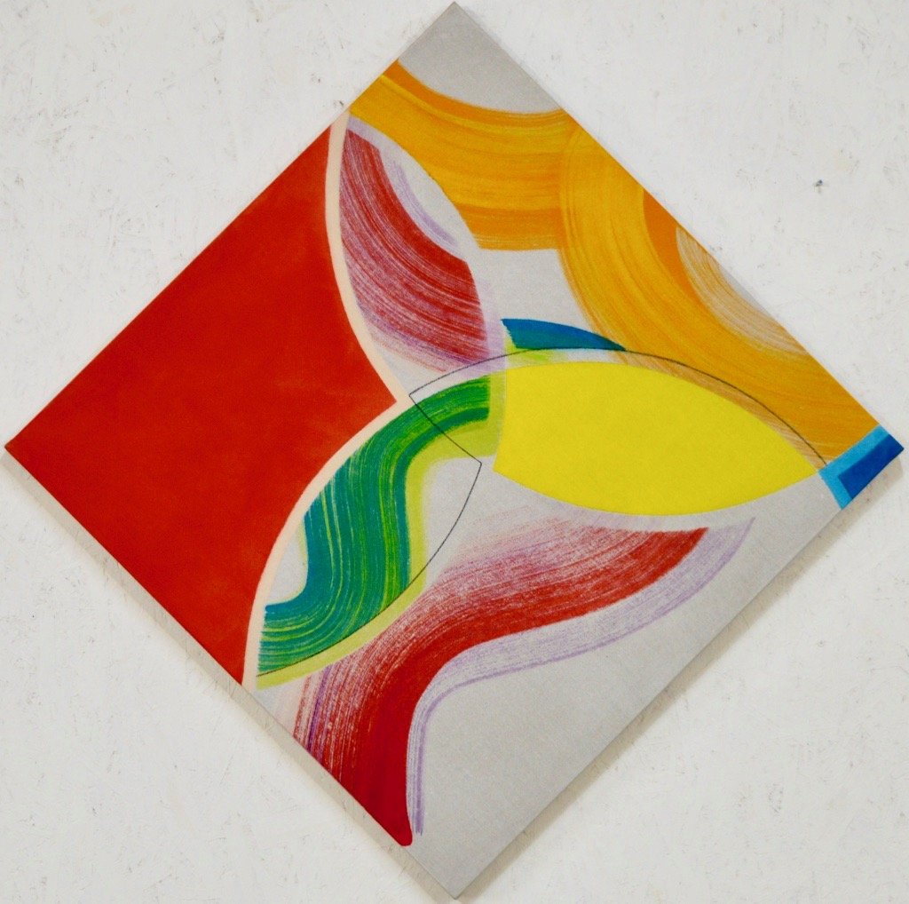 Contre le vent 1/27 2022 Huile sur toile 120/120 cm