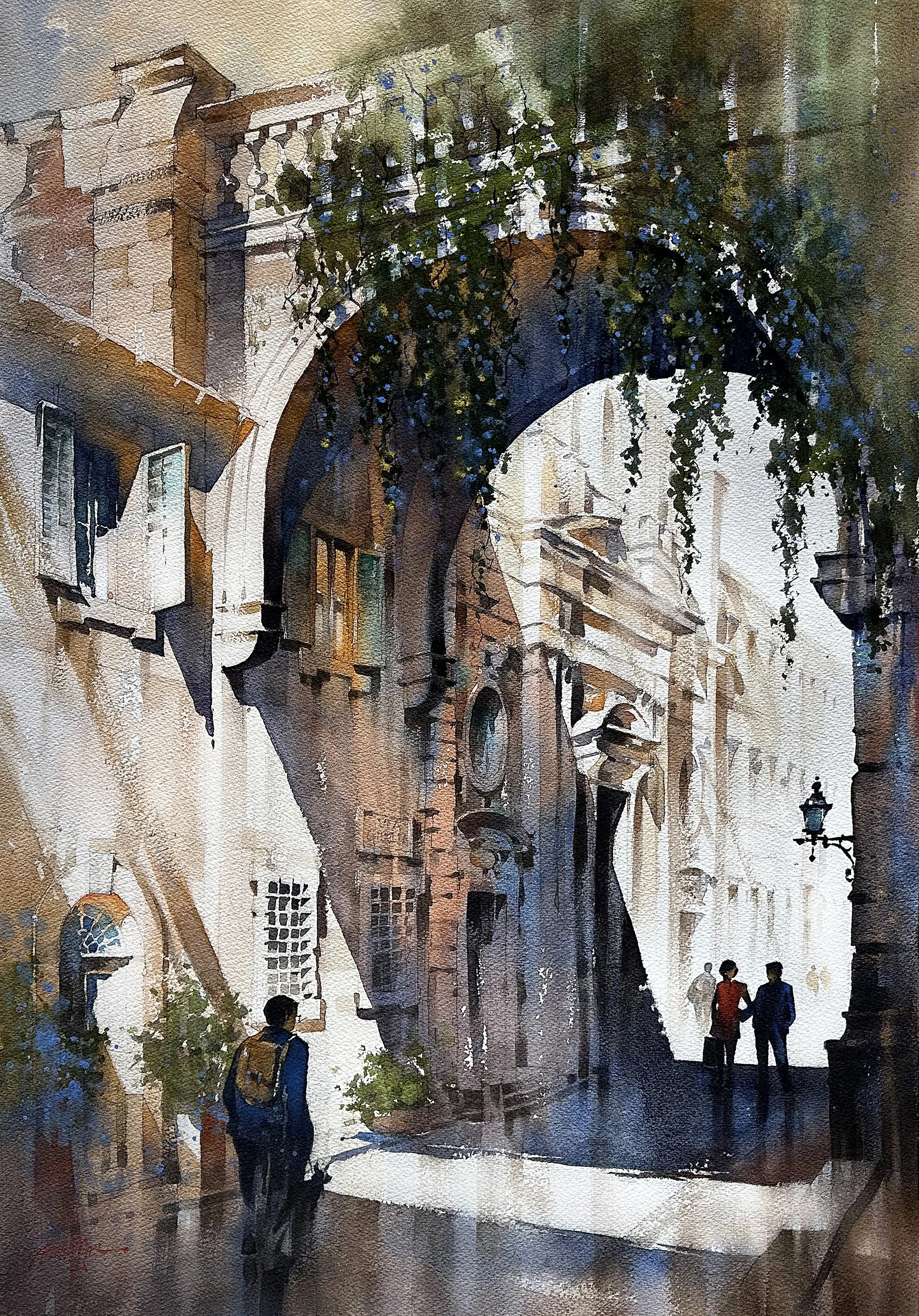 Patterns of Light: Watercolor, 2024, 76x56cm