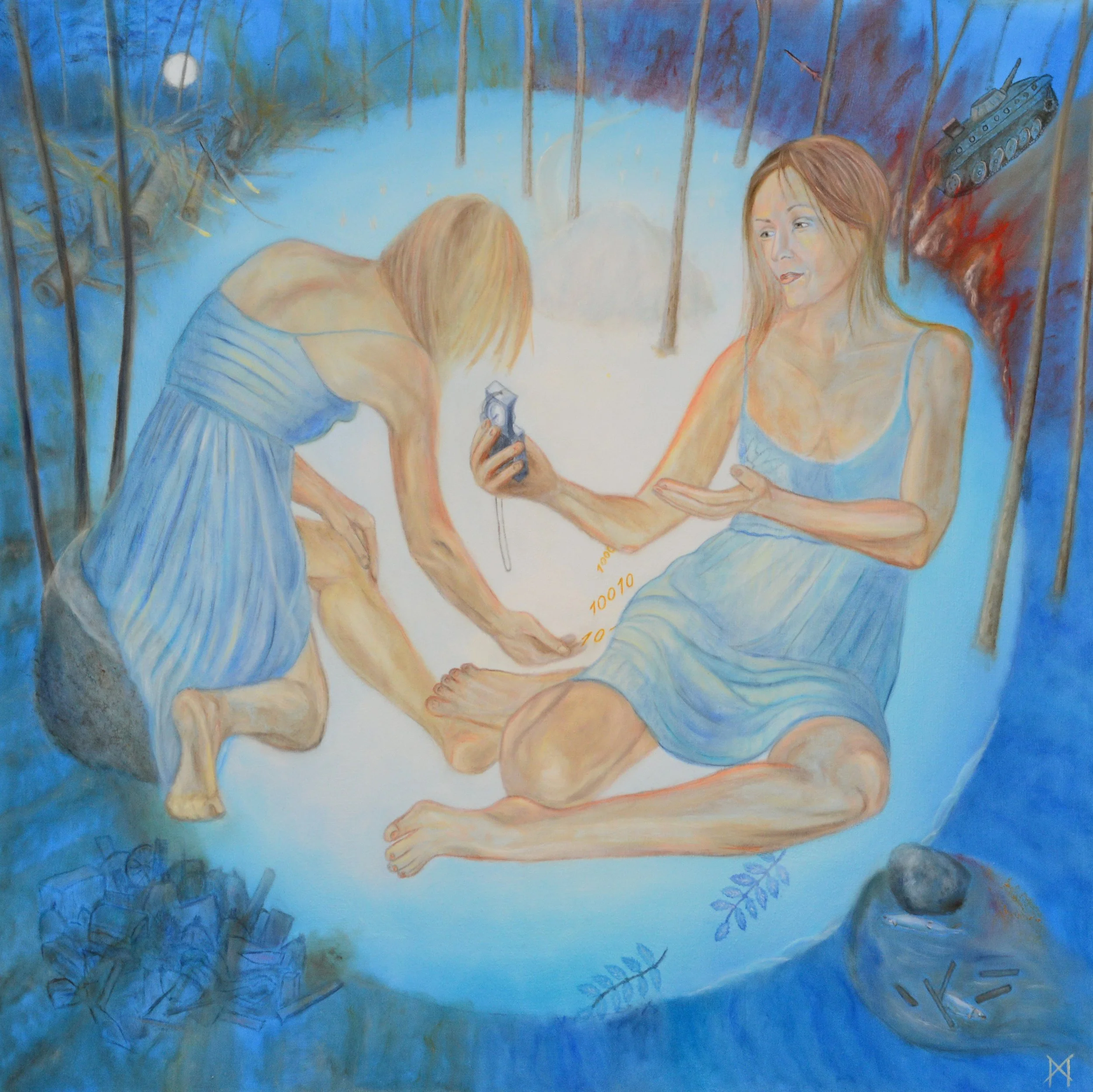 To Set a Goal, 2018, oil on canvas, 100 cm x 100 cm