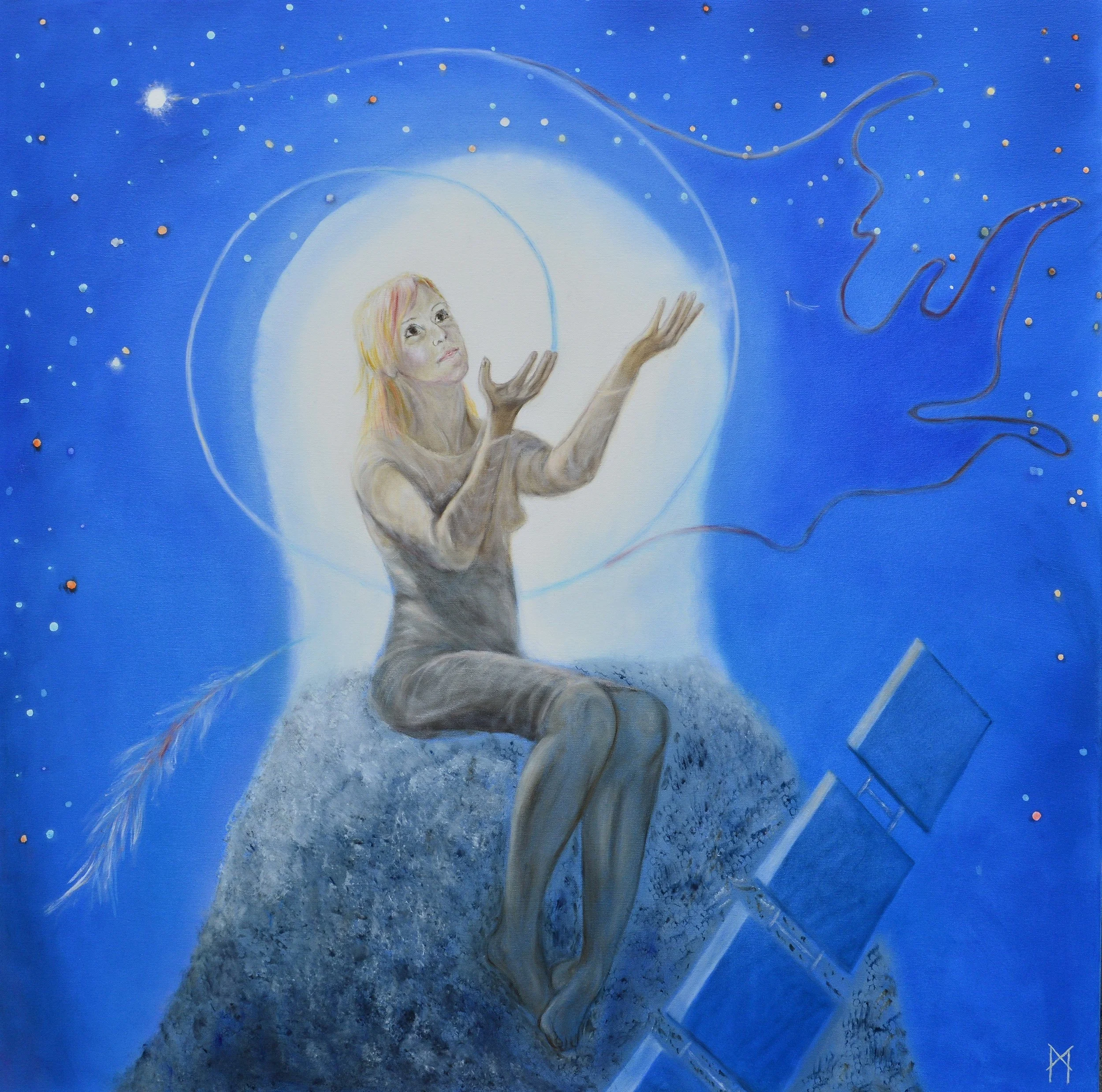 The Spiral of Backward- and Forwardspeed, 2016, oil on canvas, 100 cm x 100 cm