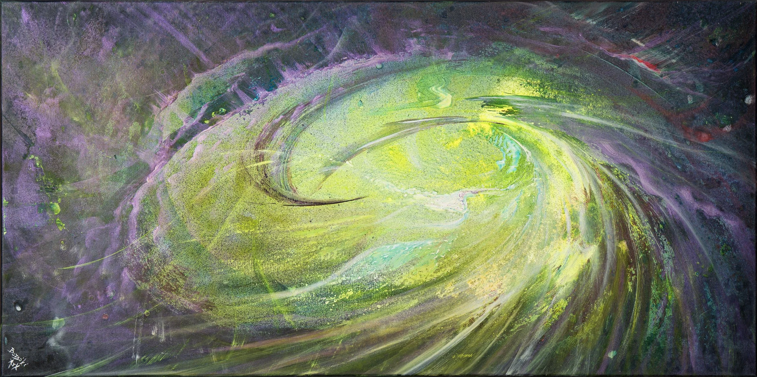 Light trail 2025; acrilic on canvas; 120x60 cm