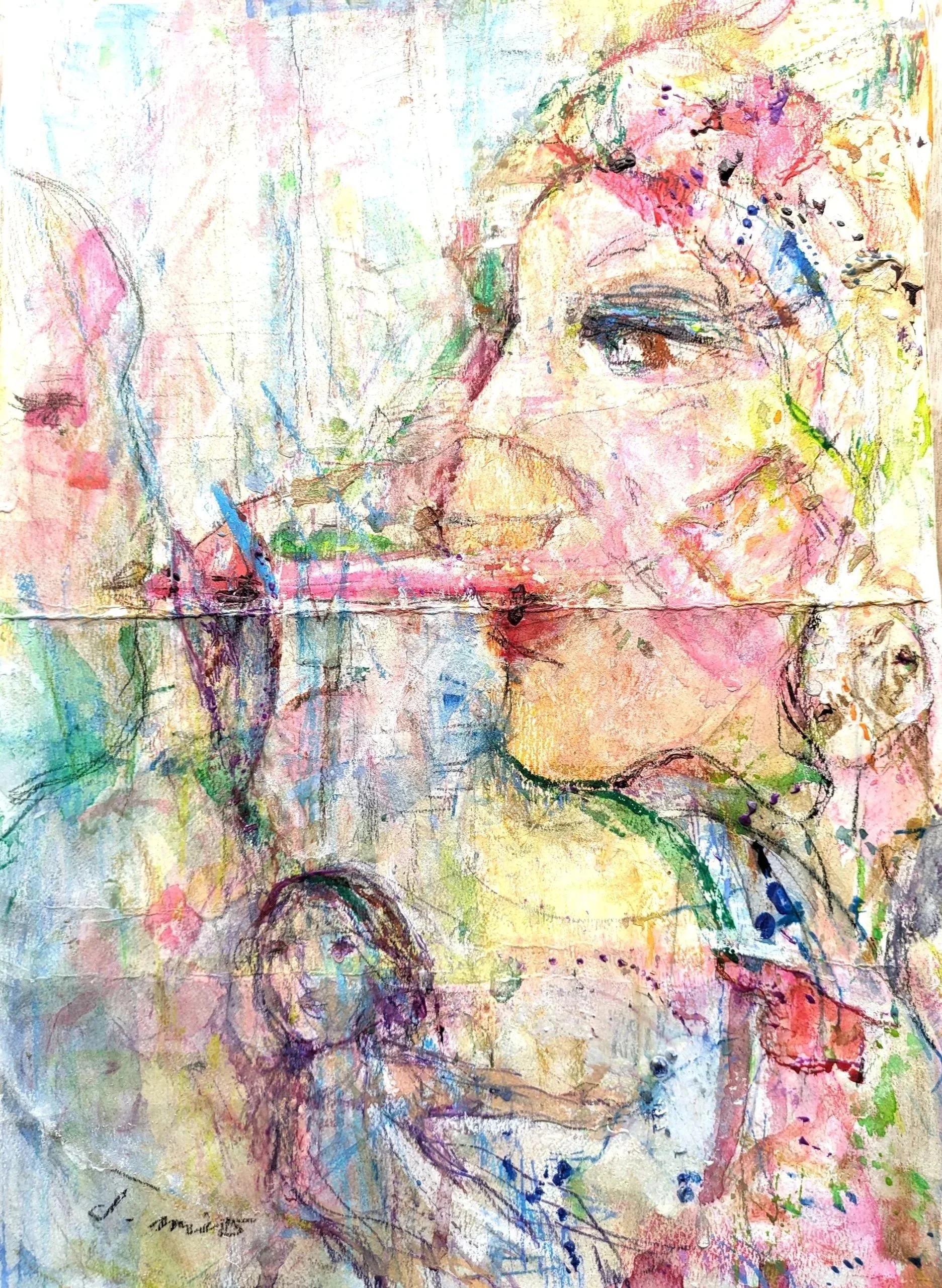 Tengu nose. 2024.paper water. 38×27㎝