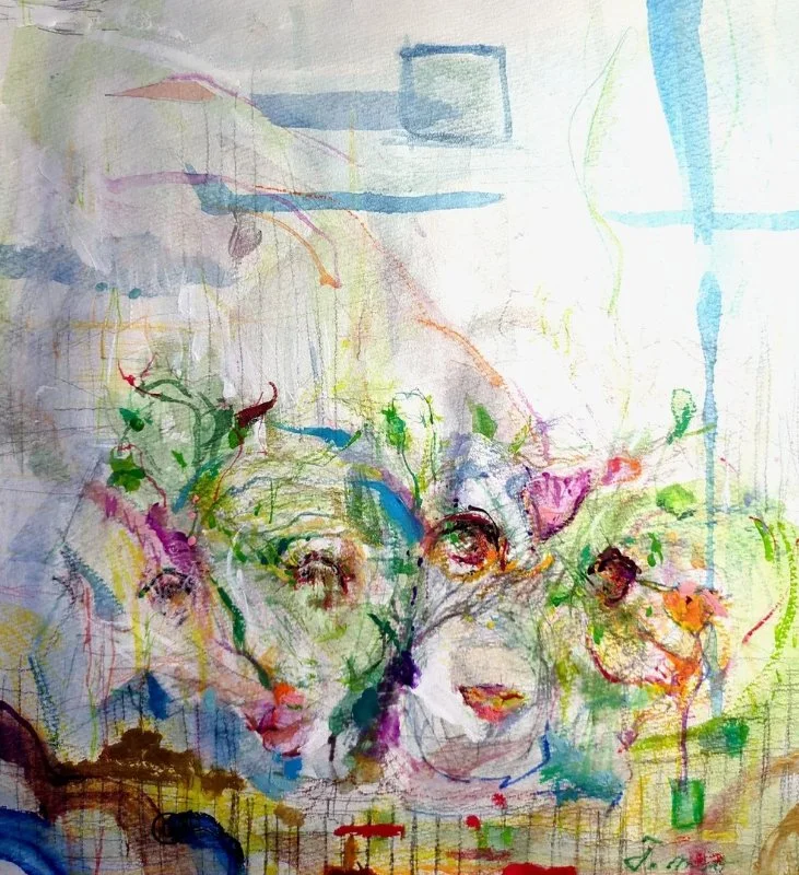 Cabbage Kabuk, 2024 water on paper, 11.4" × 11”