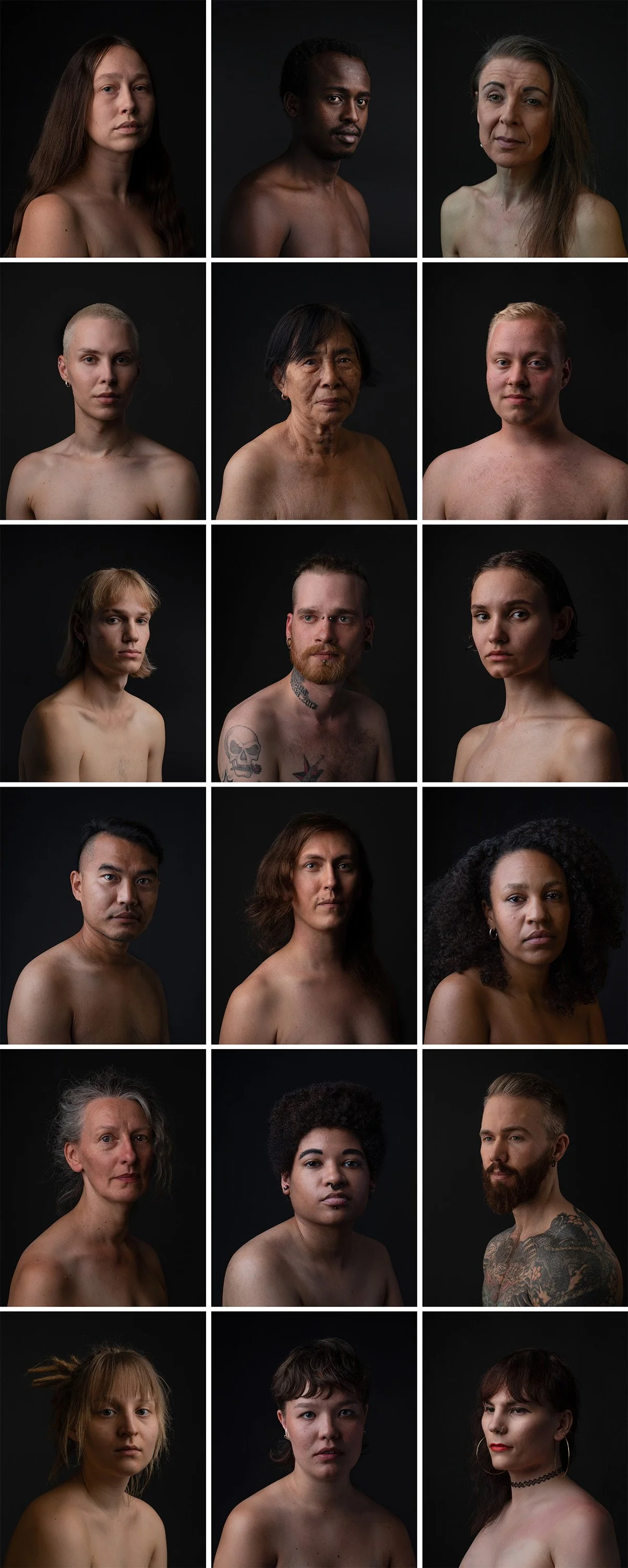 Levi Vepsä’s 2022 Gender Untitled series, exploring gender diversity through portraits of trans, non-binary and cisgender people without identifying each subject’s gender.