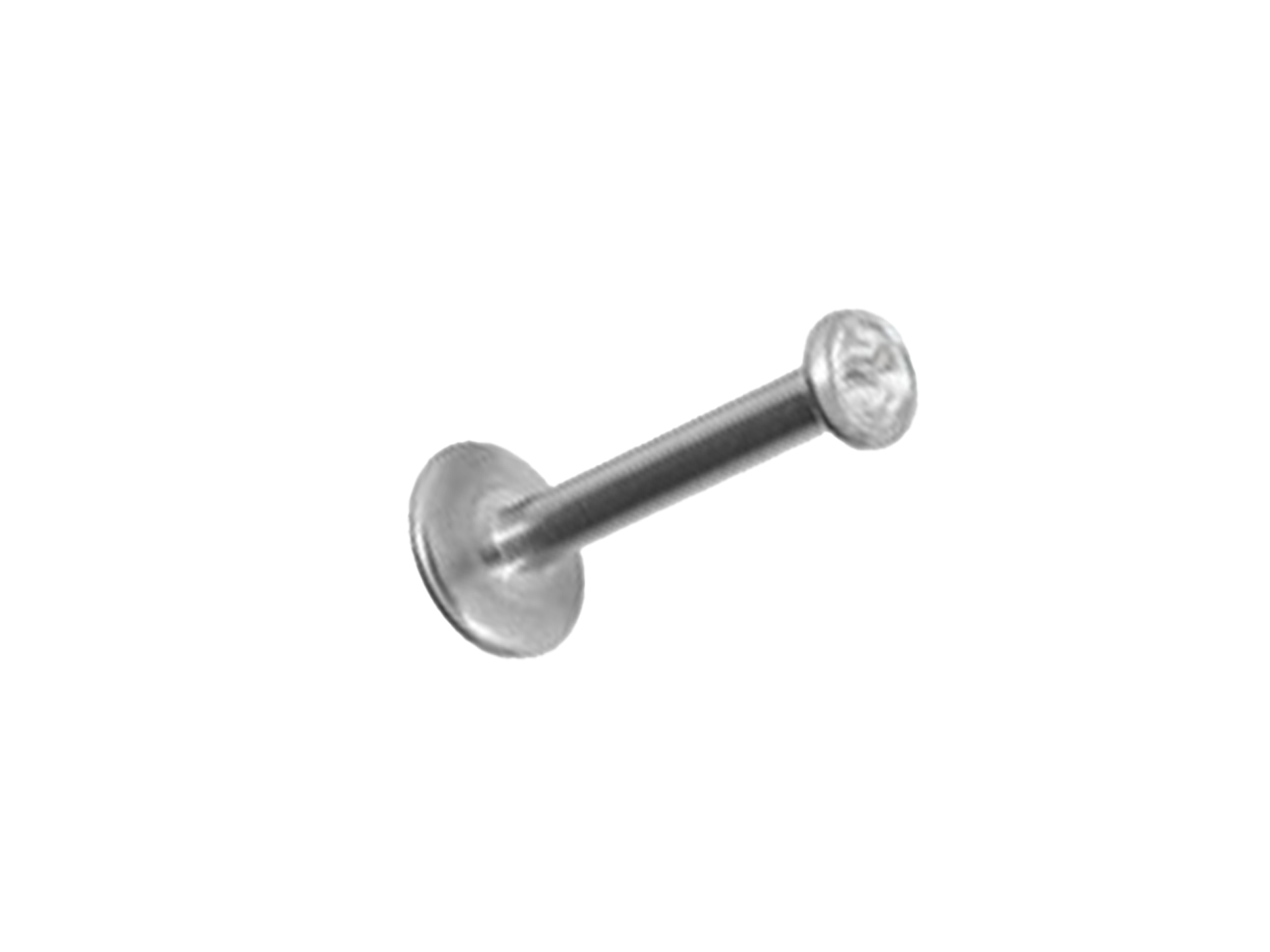 Titanium 2mm Bezel Set CZ Labret Bar