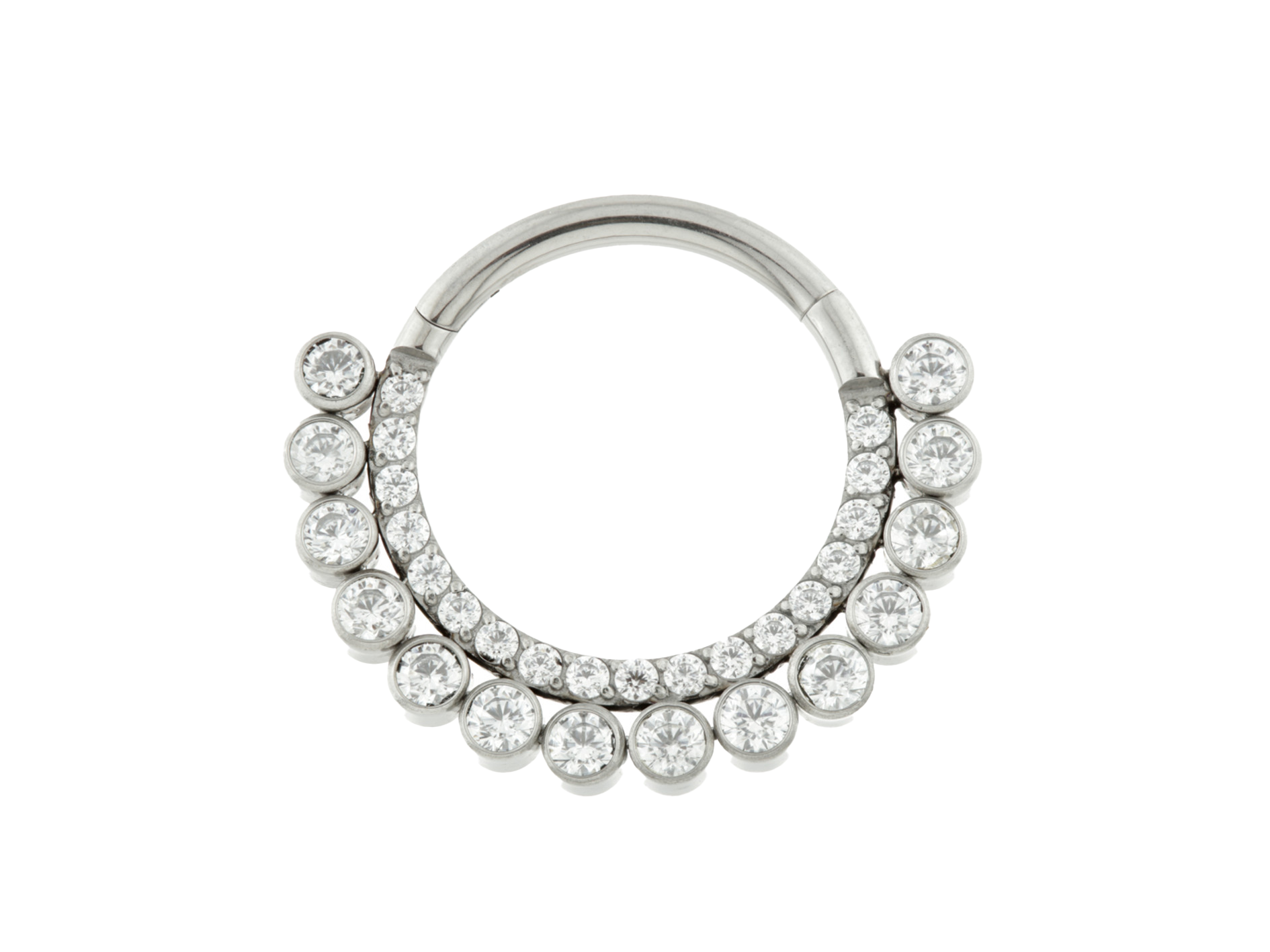Titanium Double layer CZ Clicker