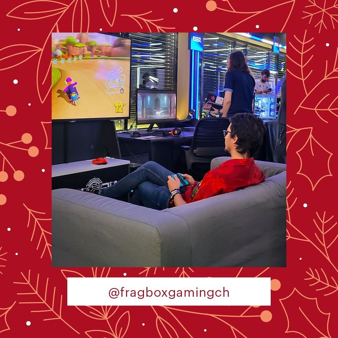 ❄️ @fragboxgamingch ❄️
&bull;
Prenez la route avec nous pour une competition sur le jeu vid&eacute;o Mario Kart 🏎️ ! En jeu : 2 bons de 30 CHF &agrave; d&eacute;penser sur tous les stands du march&eacute; 🏁

Des questions sur la pratique du jeu vid