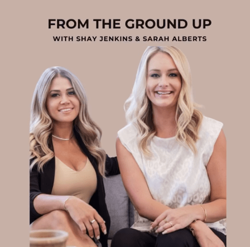 From the Ground Up podcast artwork showing two women smiling