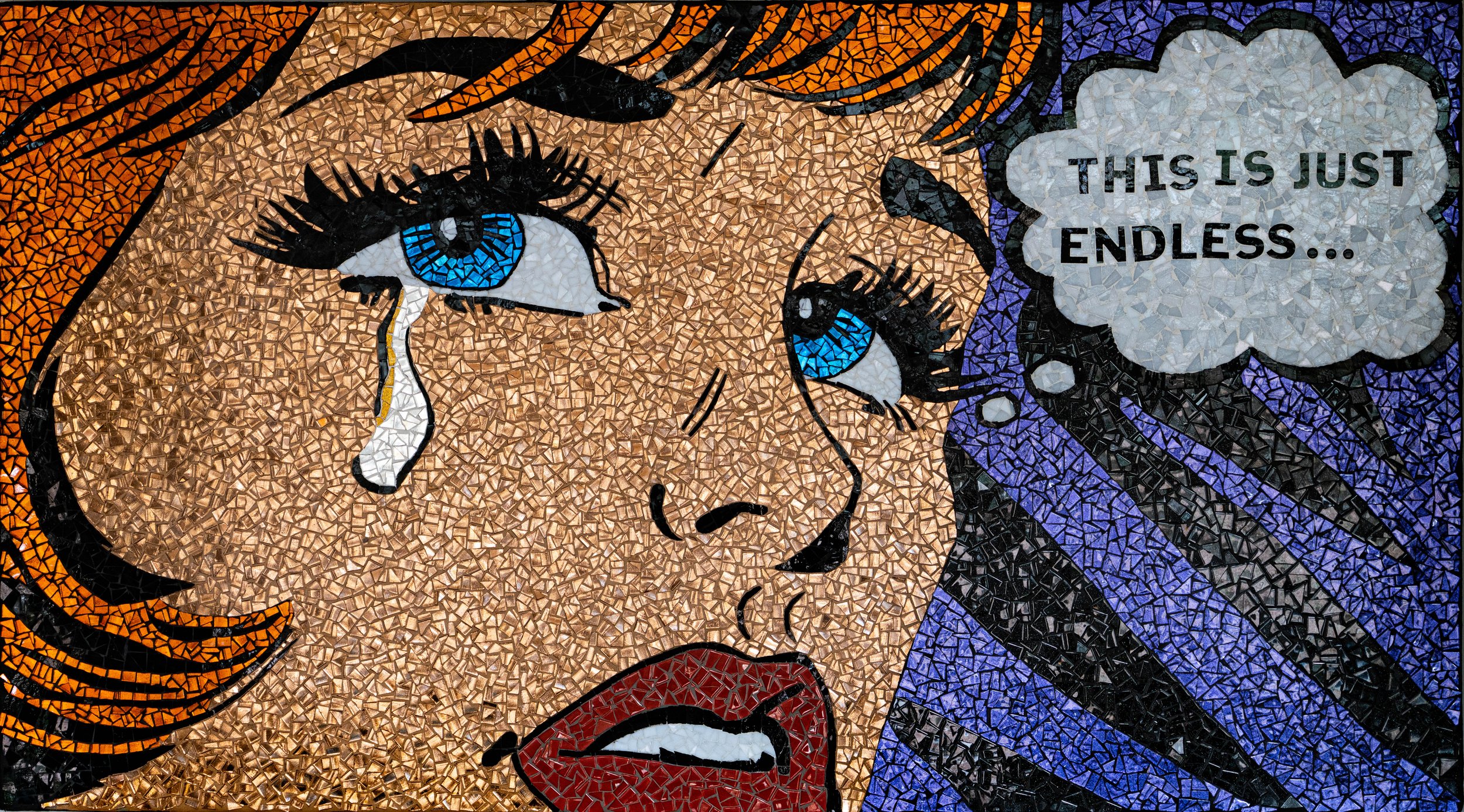 This is Endless, Glass Mosaic, 34 x 60 in., 2022