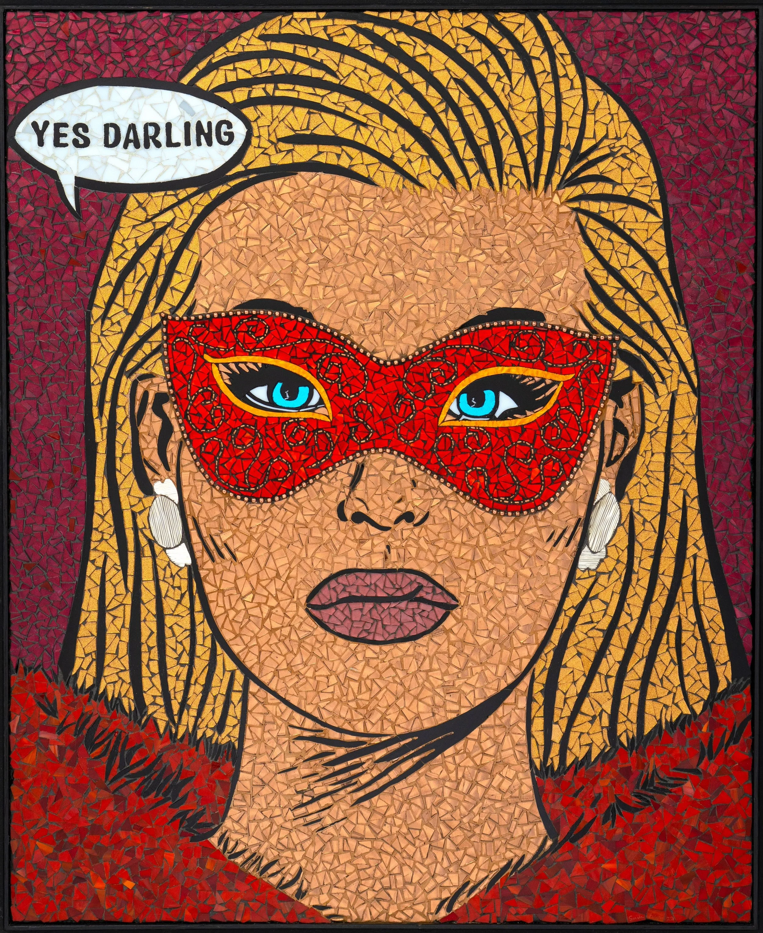 The Heiress, Glass Mosaic, 40 x 32 in., 2022